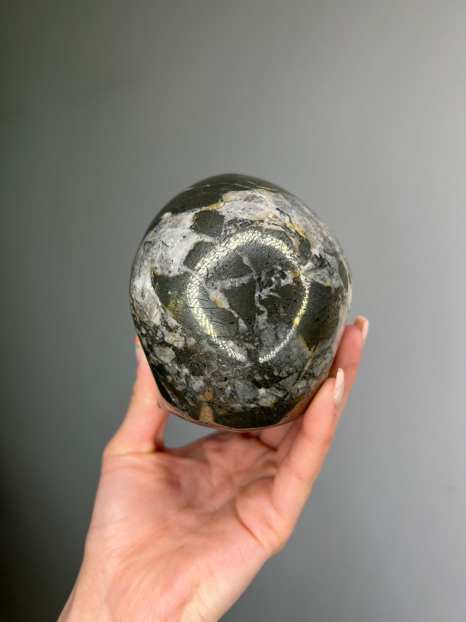 Pyrite w/ Quartz Skull