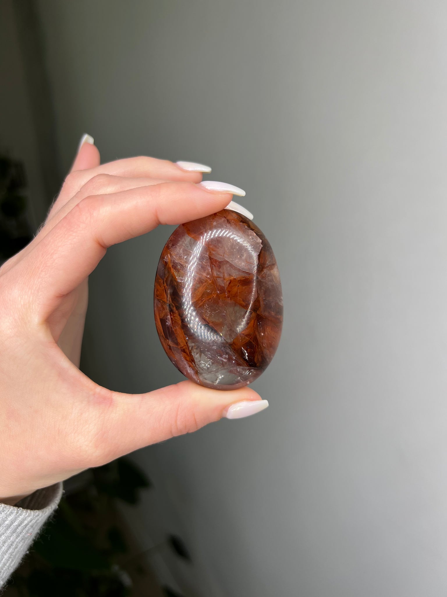 Fire Quartz Palmstone