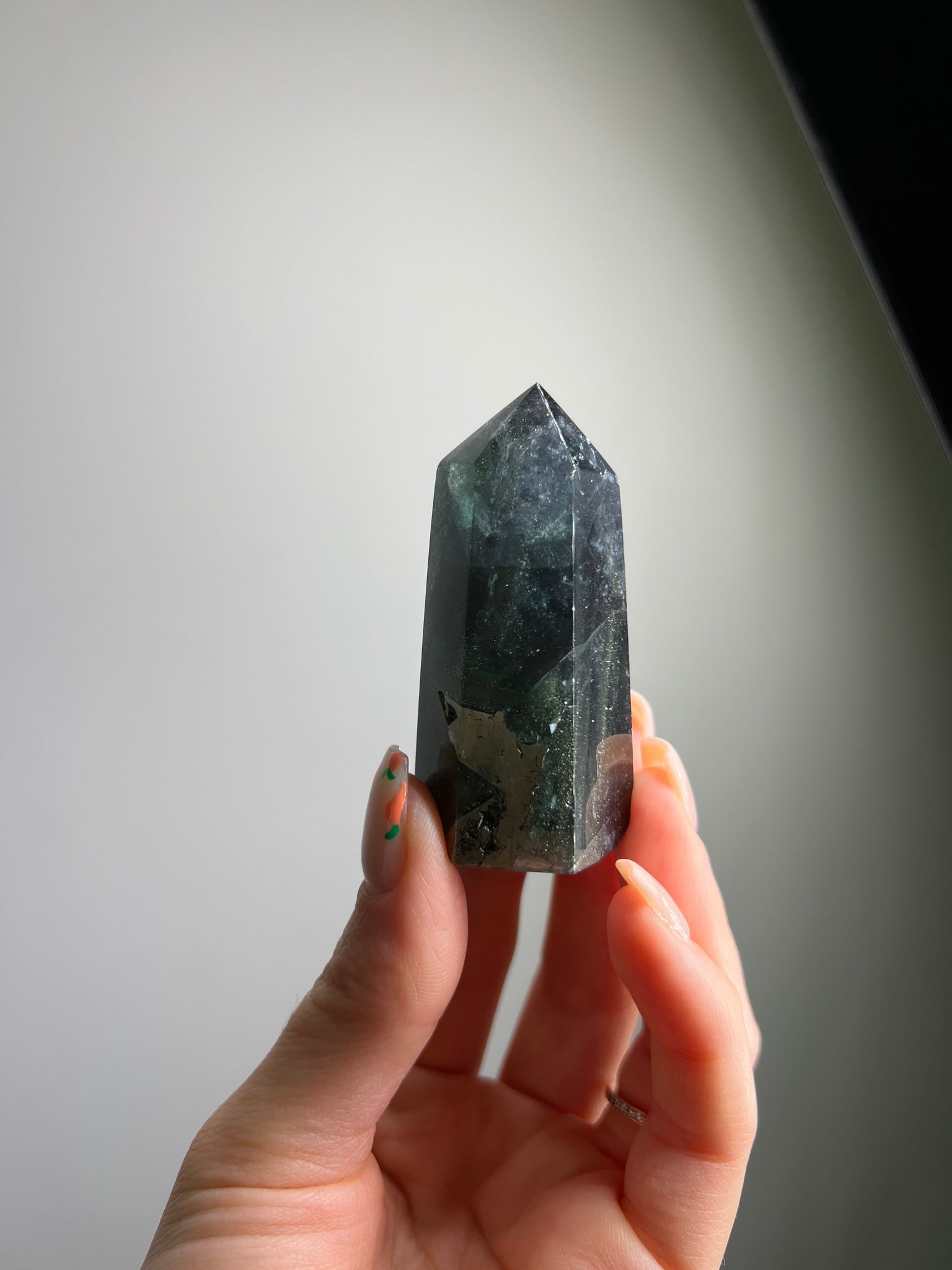Fluorite w/ Pyrite Tower