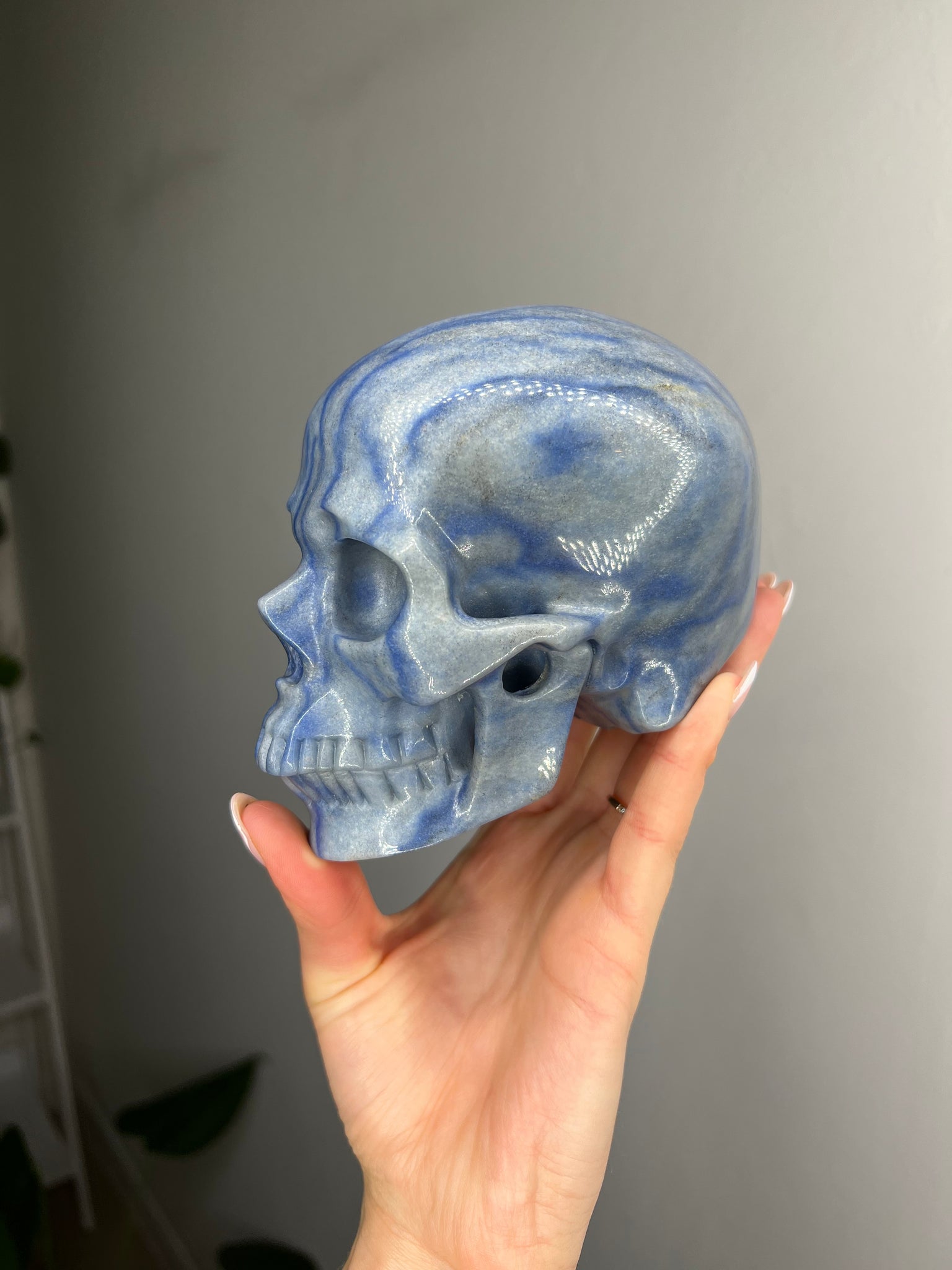 Blue Aventurine Skull