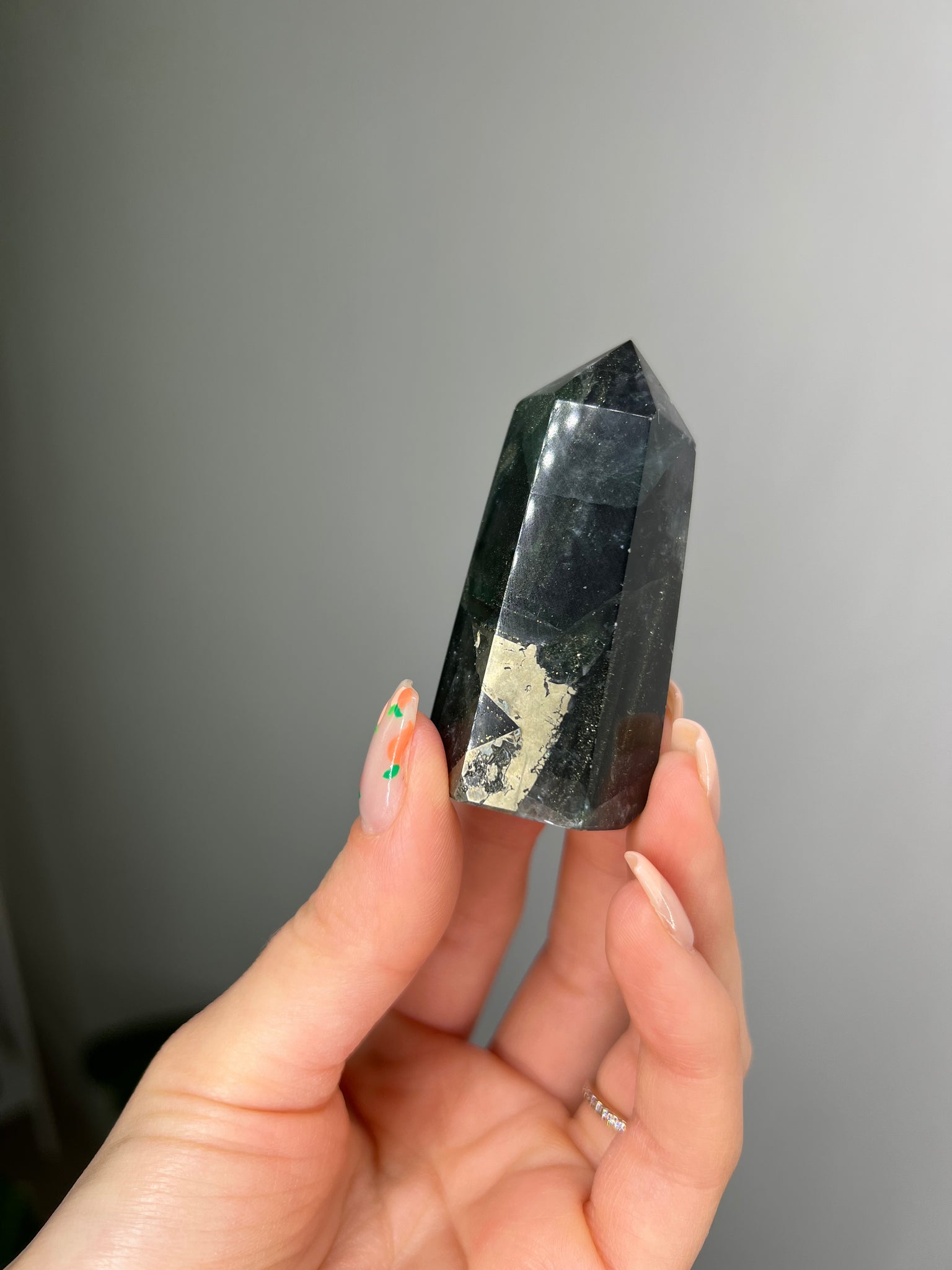 Fluorite w/ Pyrite Tower