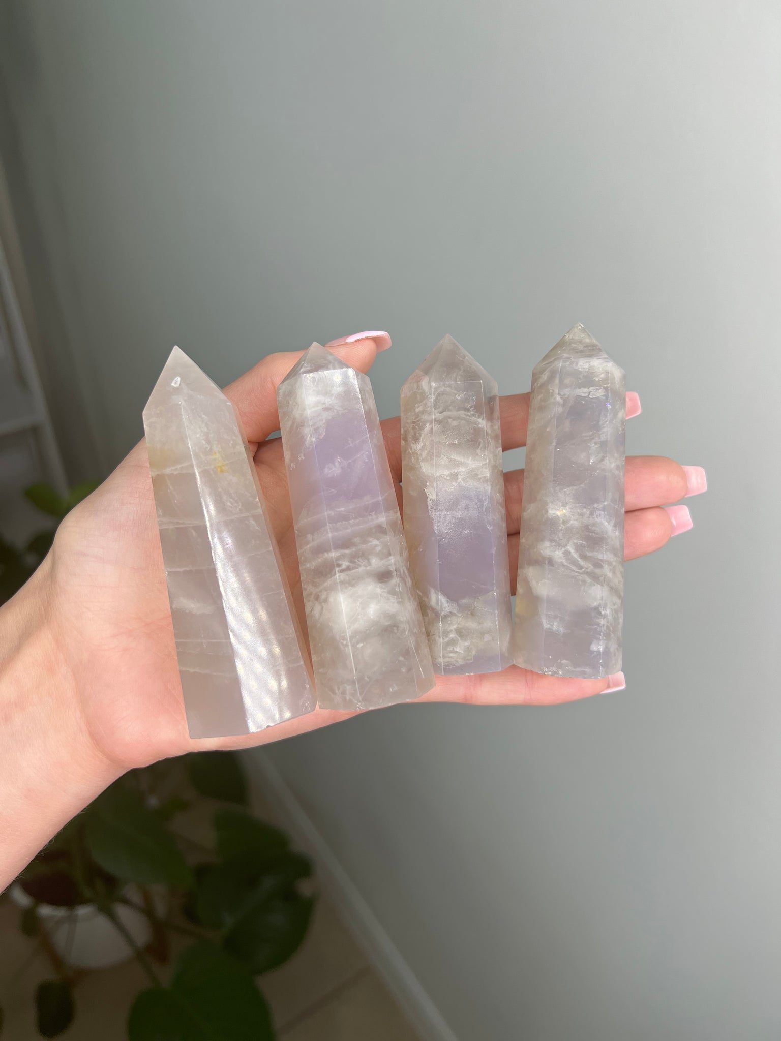 Blue Rose Quartz Tower