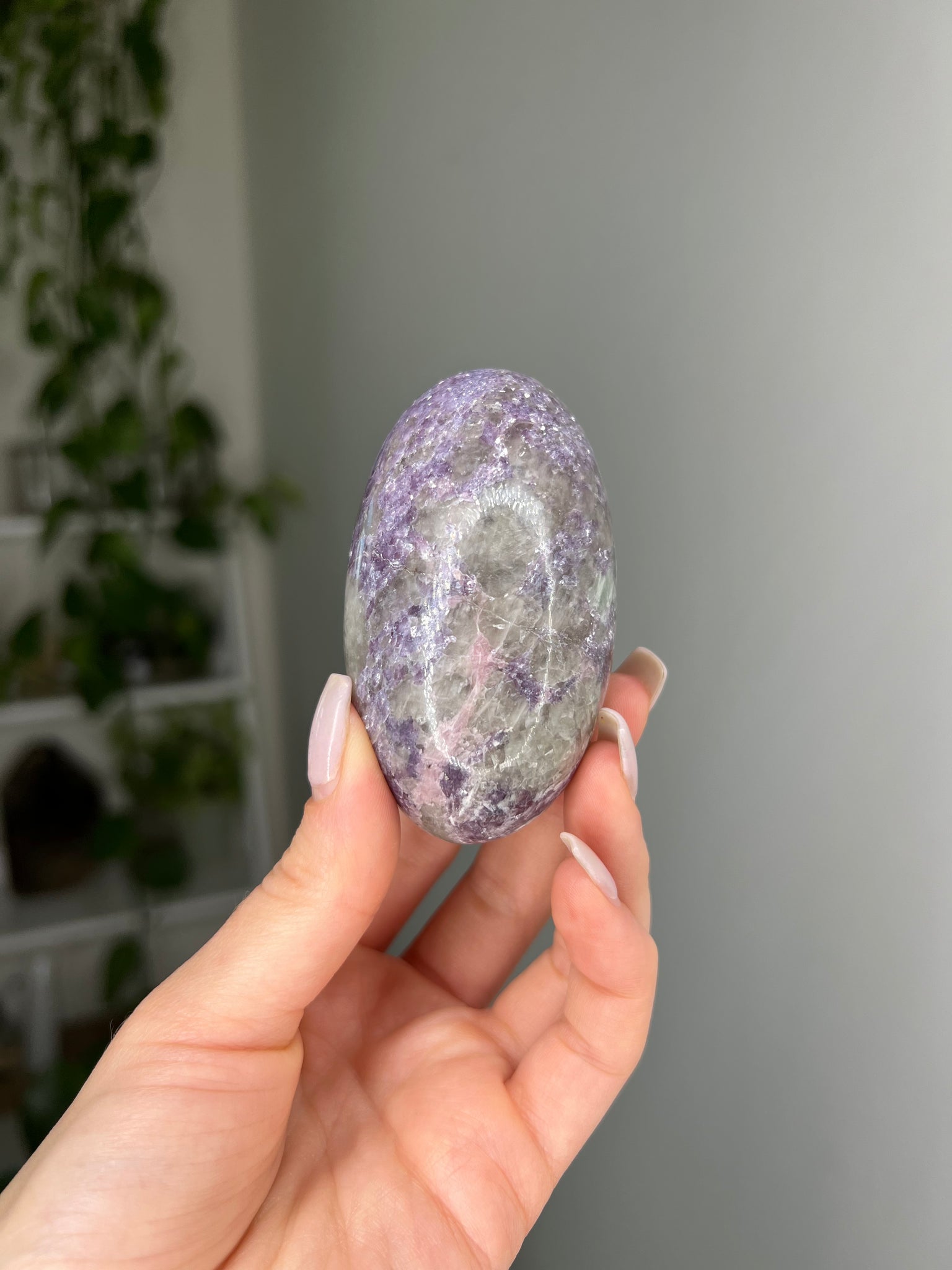 Lepidolite w/ Pink Tourmaline & Smoky Quartz Shiva