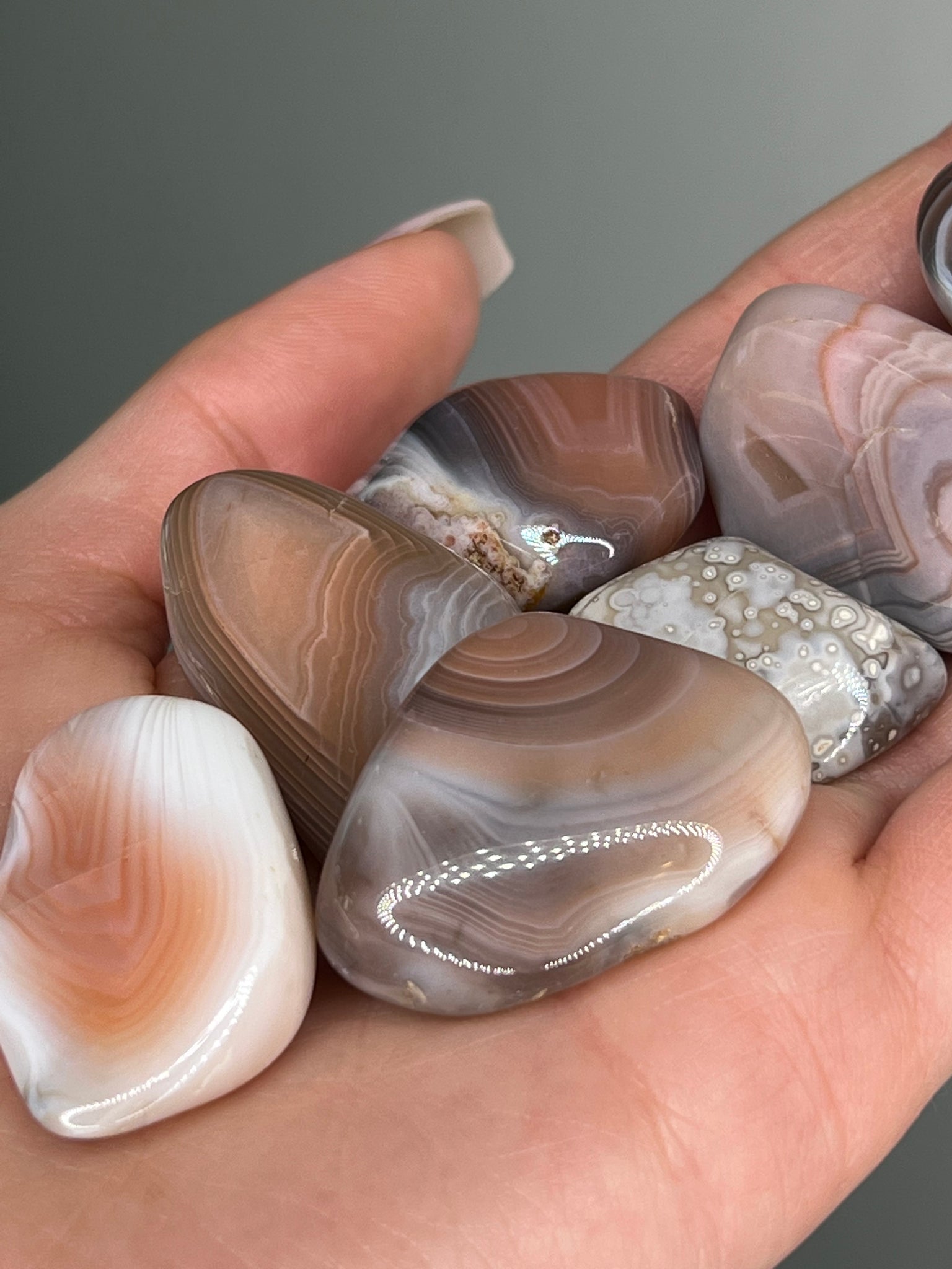 Pink Botswana Agate Tumble - Addon