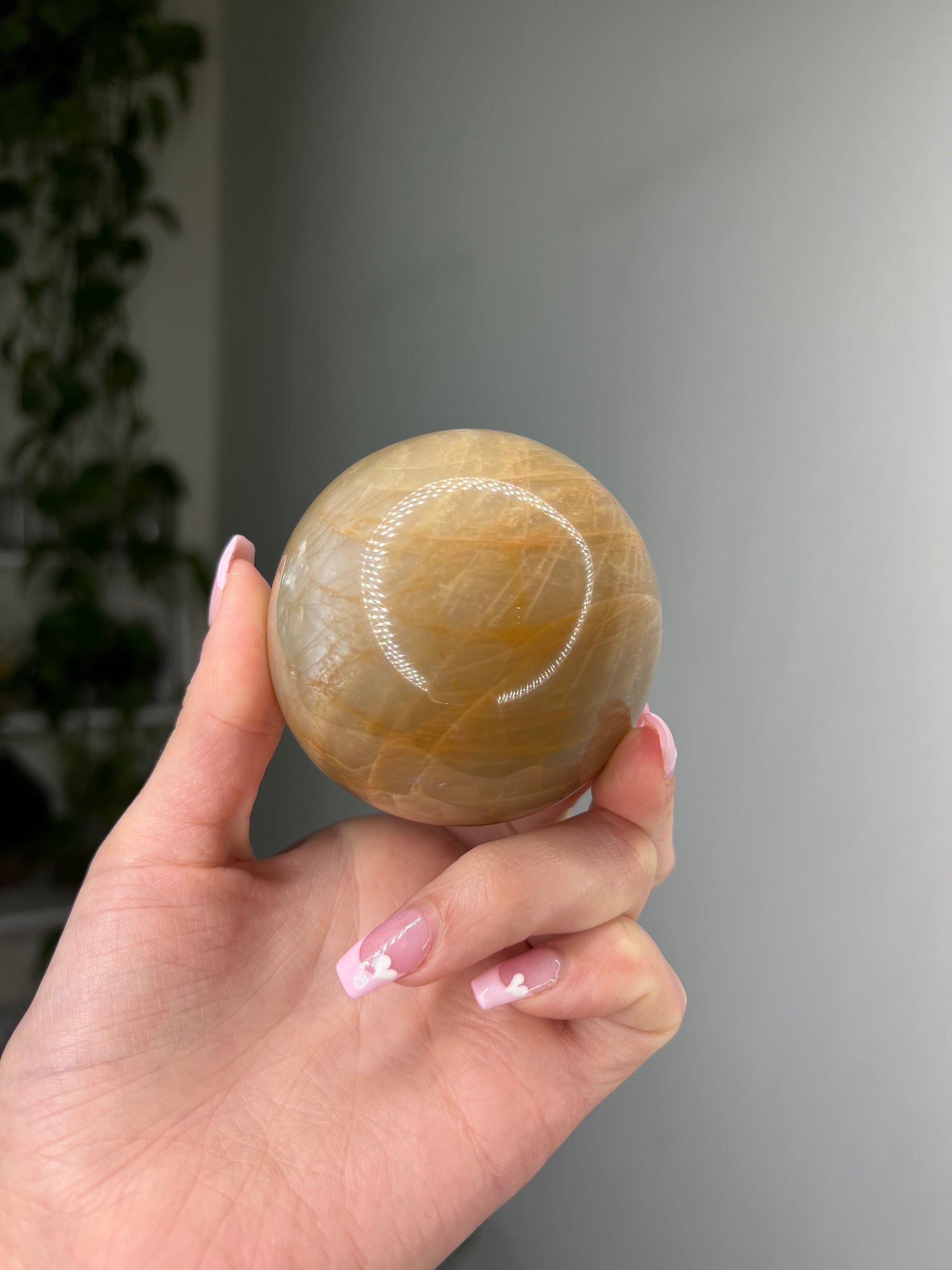 Peach Moonstone Sphere
