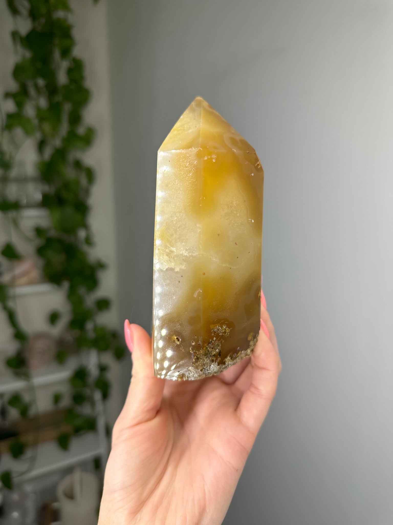 Golden Druzy Agate Tower