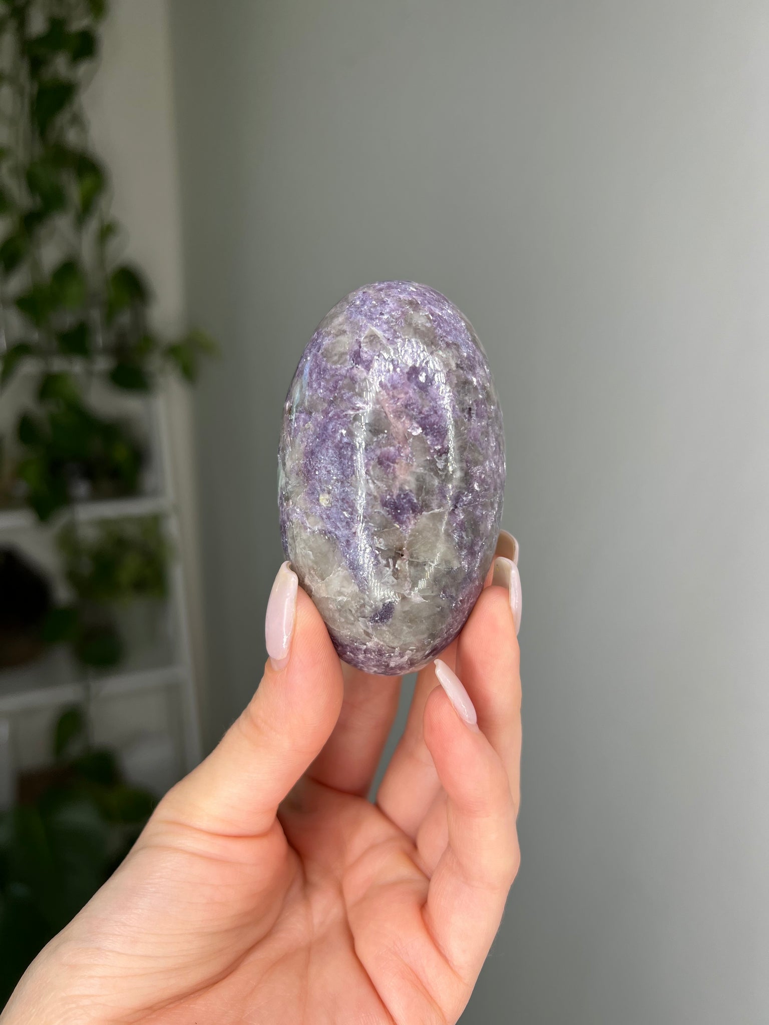 Lepidolite w/ Pink Tourmaline & Smoky Quartz Shiva