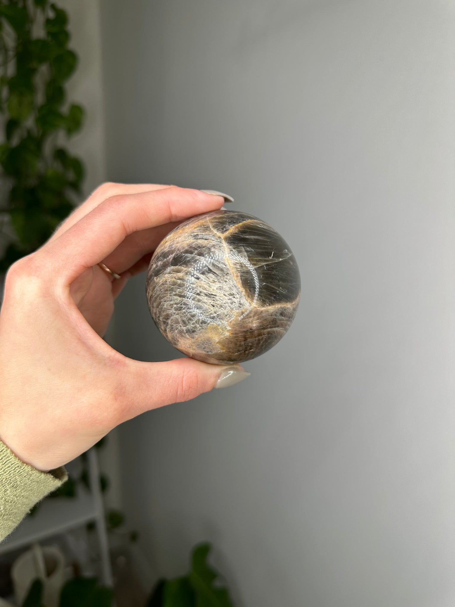 Black Moonstone Sphere
