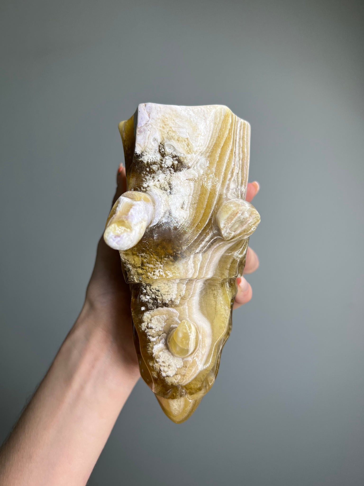 Yellow Fluorite Triceratops Skull