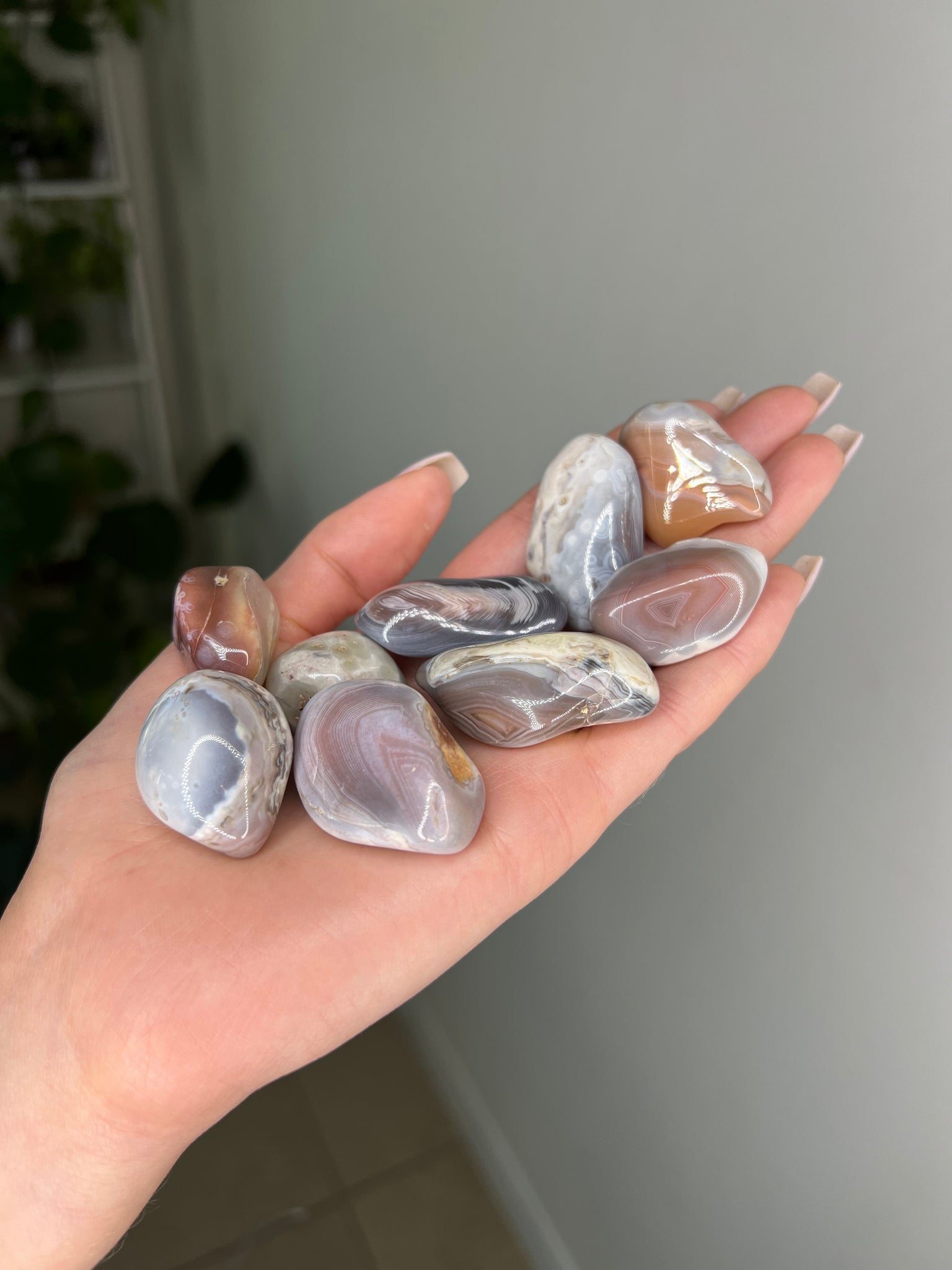 Pink Botswana Agate Tumble - Addon