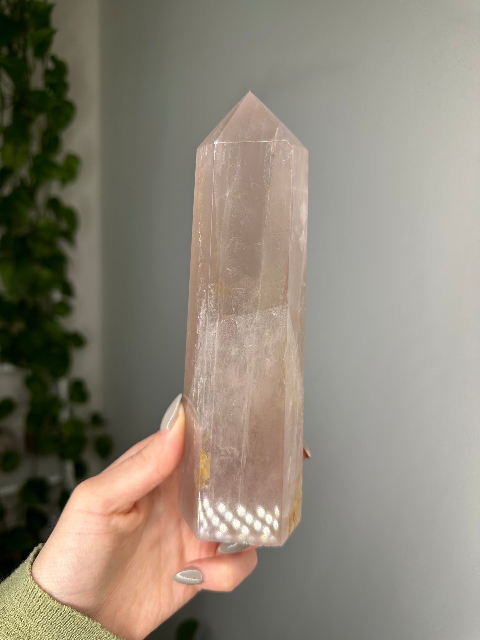 Lavender Rose Quartz Tower
