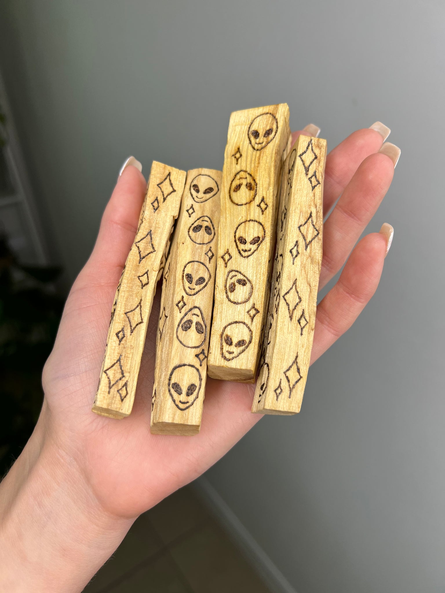 Organic Hand-Carved ET Palo Santo