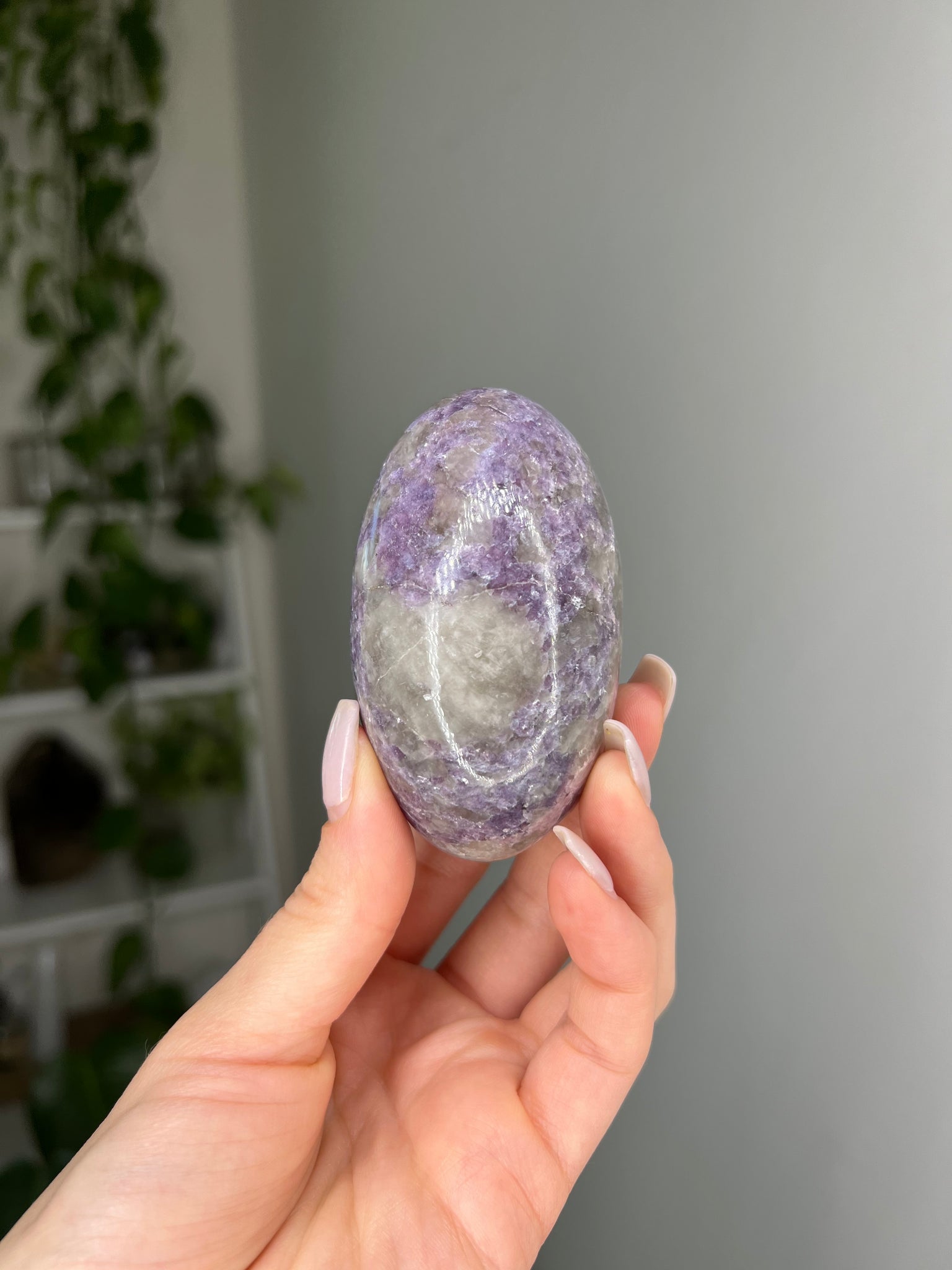 Lepidolite w/ Pink Tourmaline & Smoky Quartz Shiva