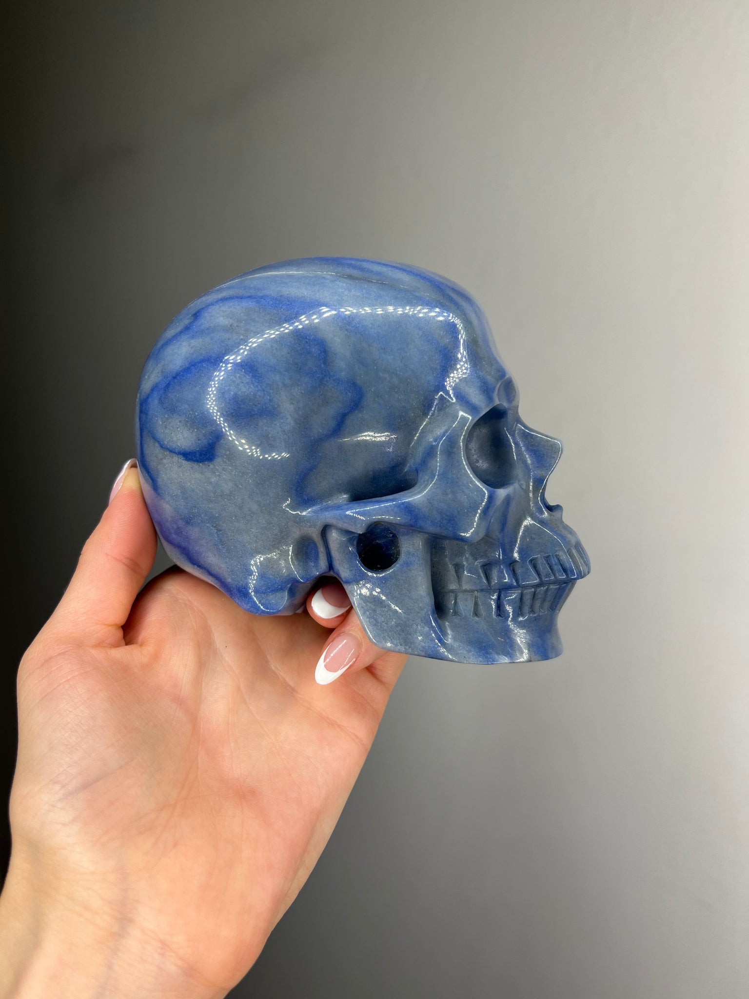Blue Aventurine Skull