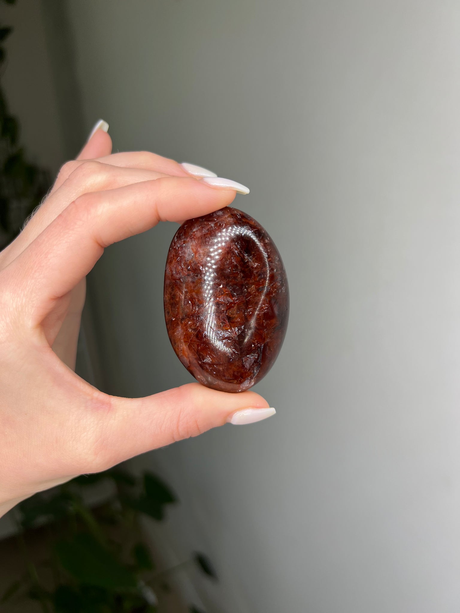 Fire Quartz Palmstone