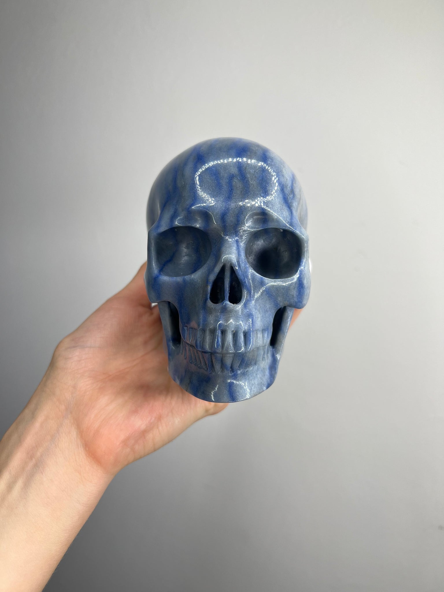 Blue Aventurine Skull