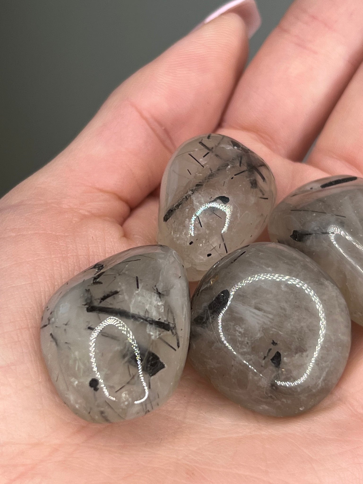 Tourmaline on Quartz Tumble - Add-on