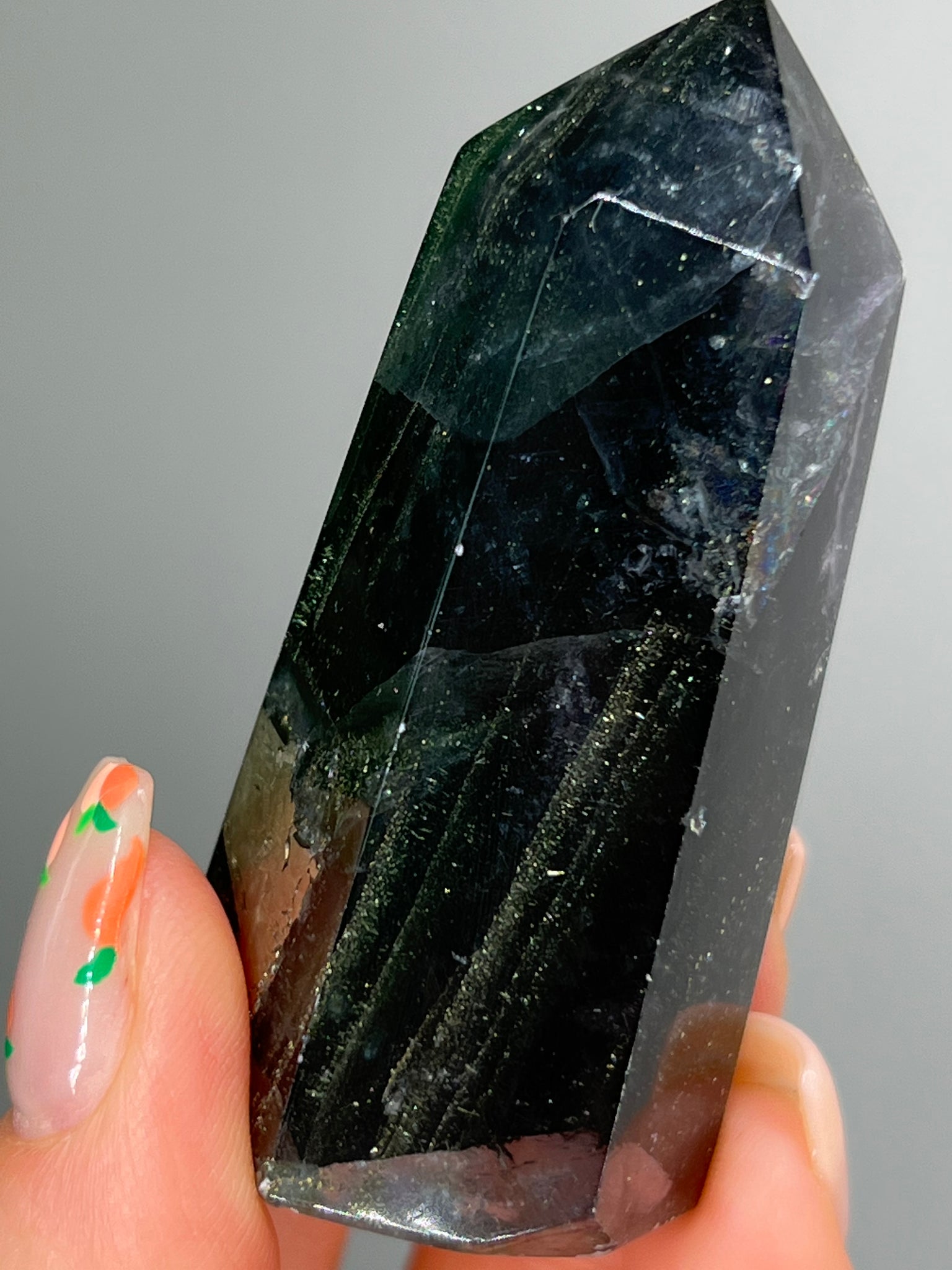 Fluorite w/ Pyrite Tower