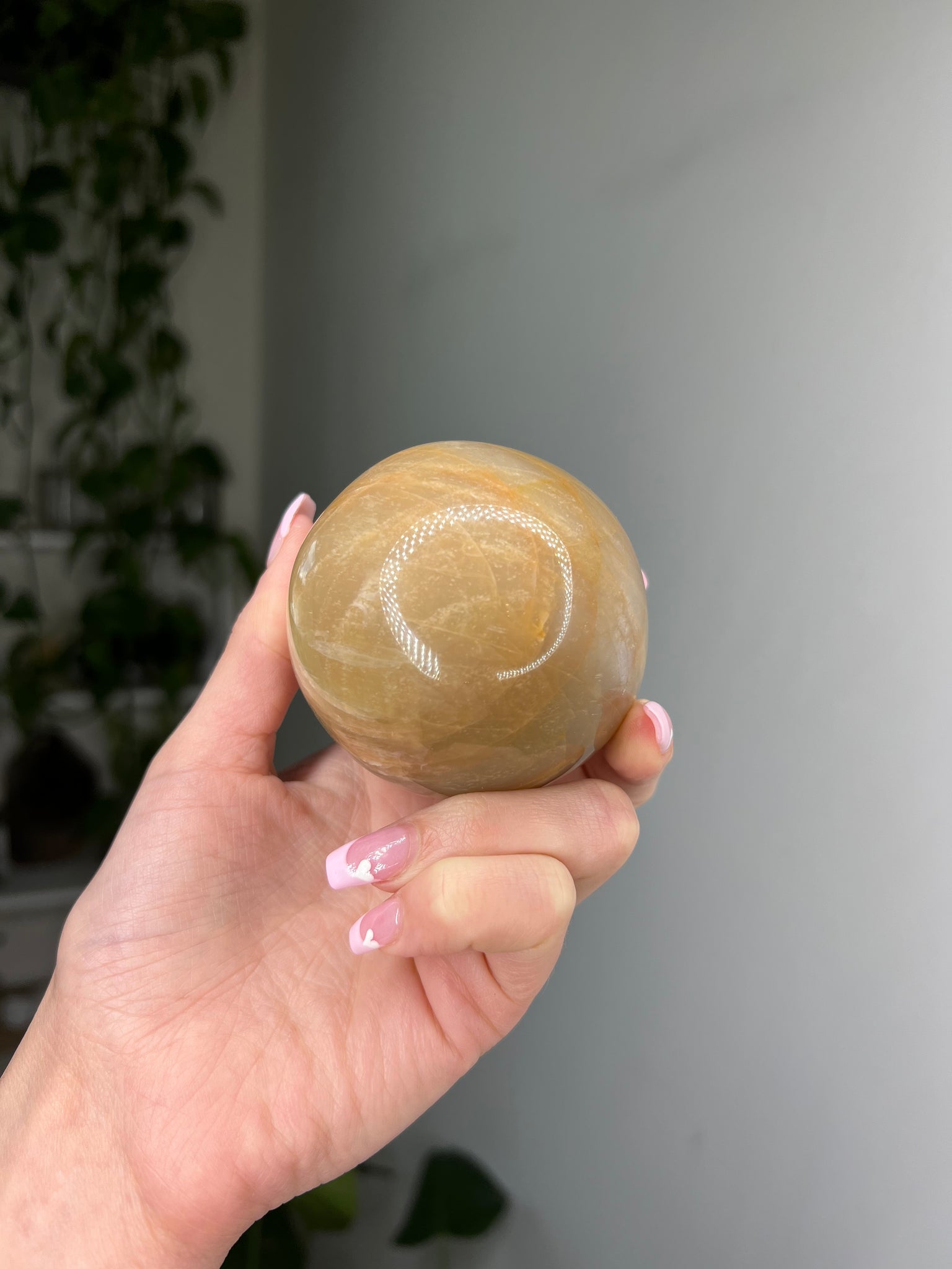 Peach Moonstone Sphere
