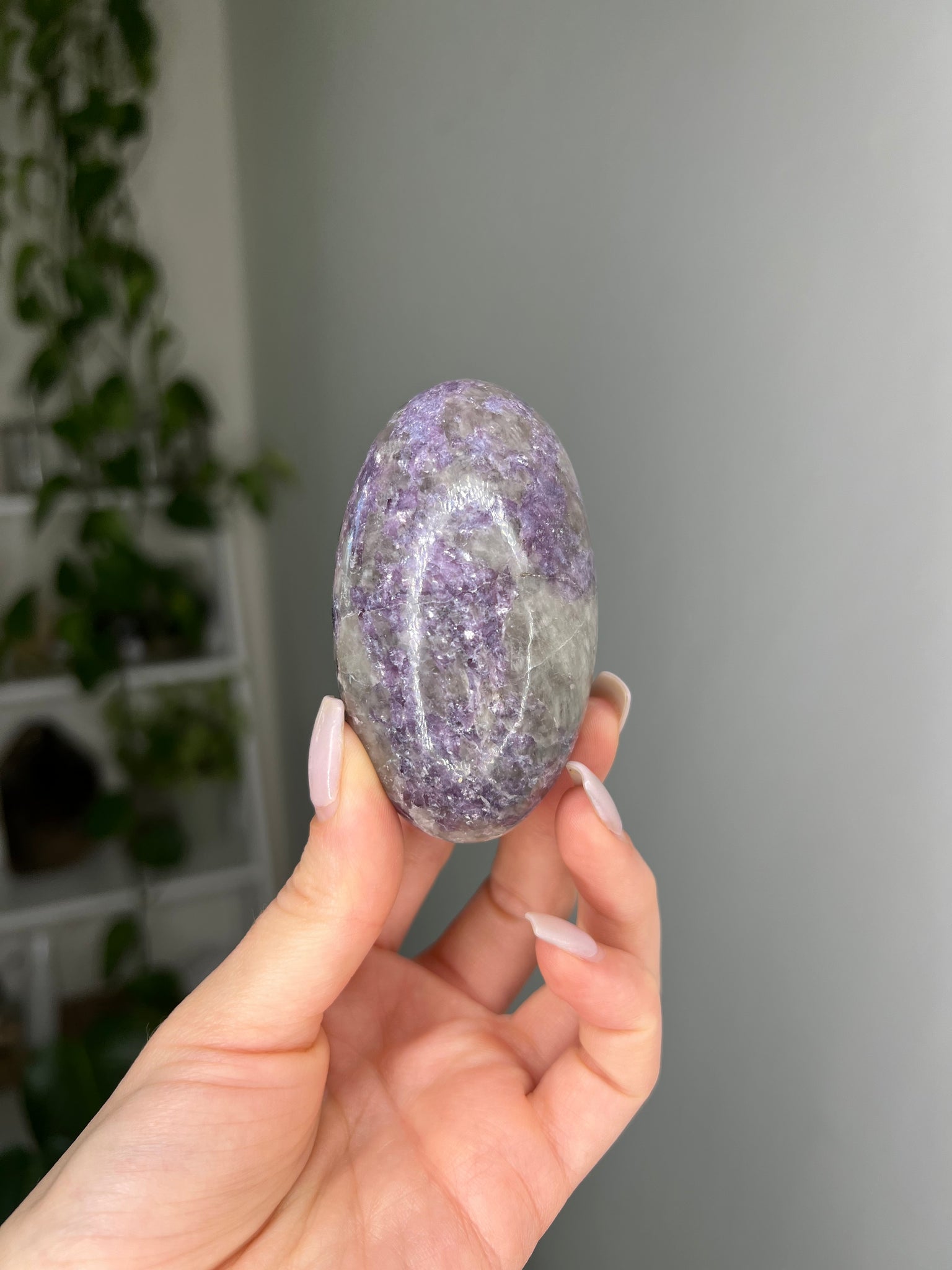 Lepidolite w/ Pink Tourmaline & Smoky Quartz Shiva