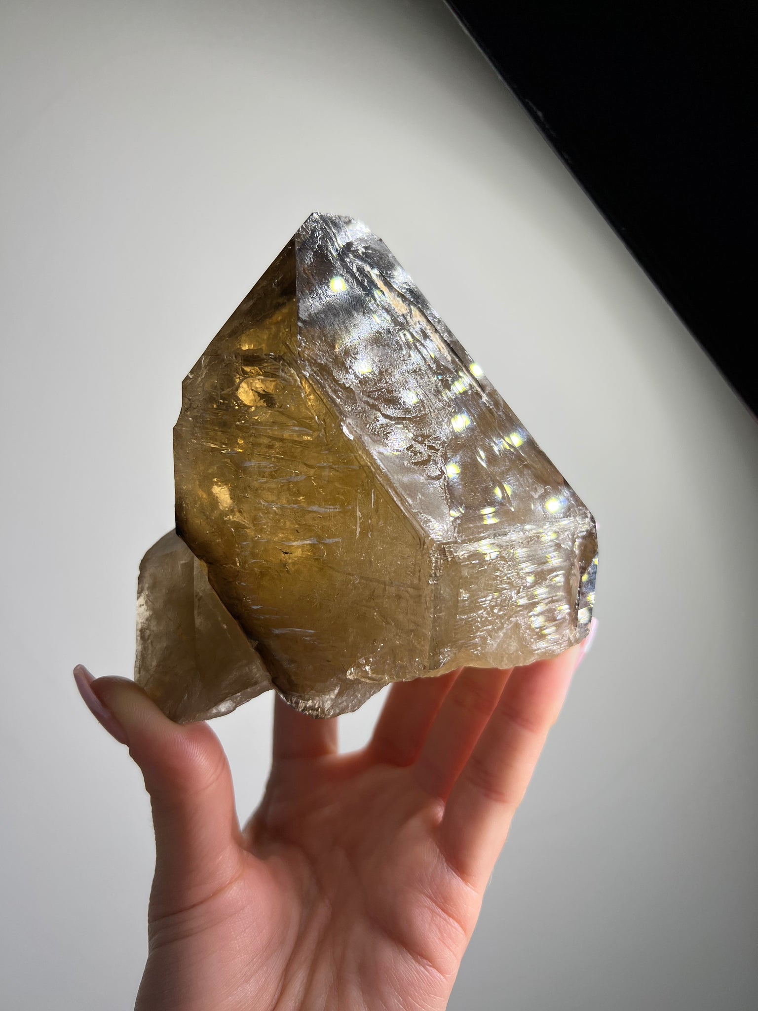 Natural Citrine Skeletal Elestial Quartz