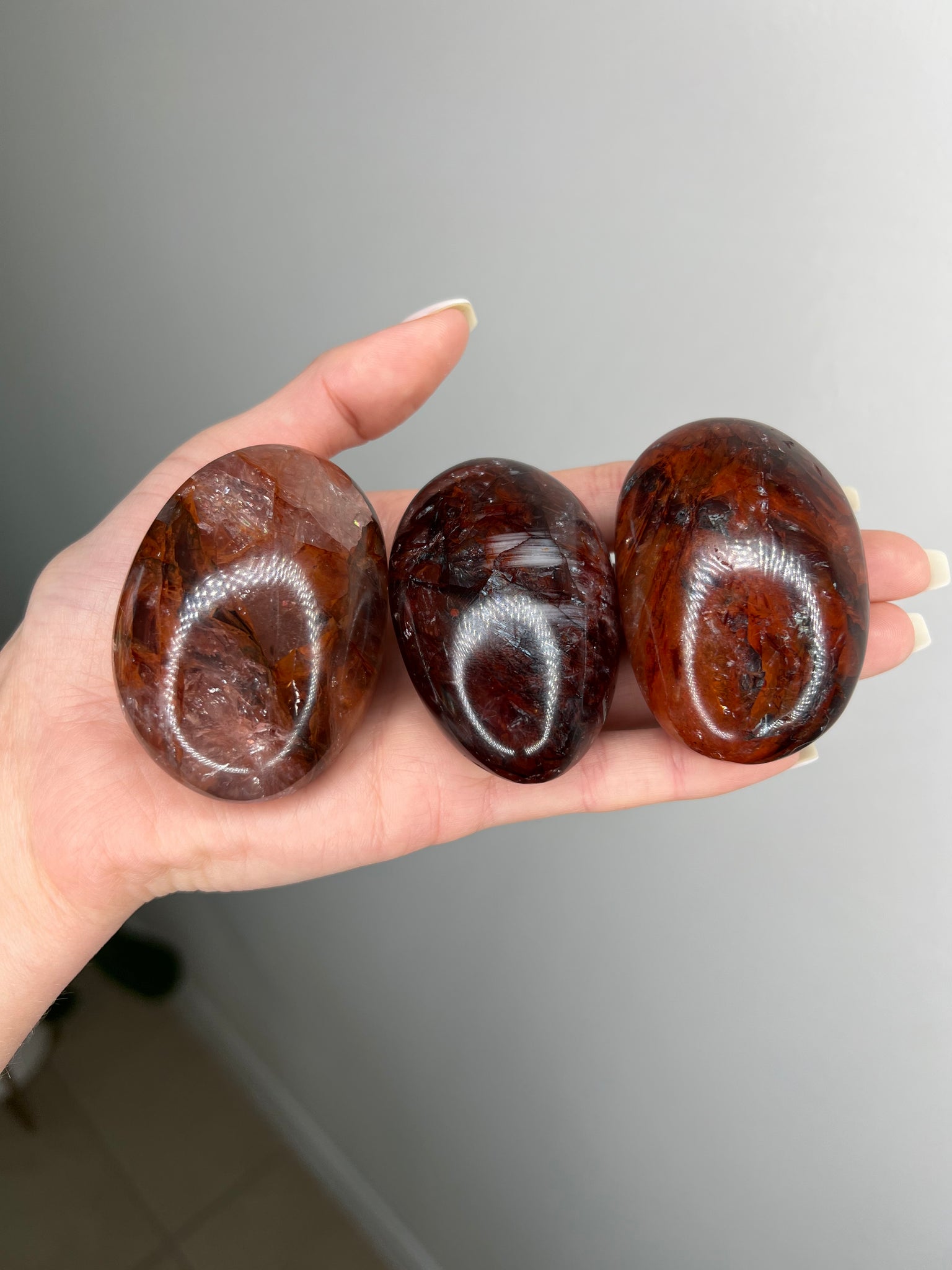 Fire Quartz Palmstone