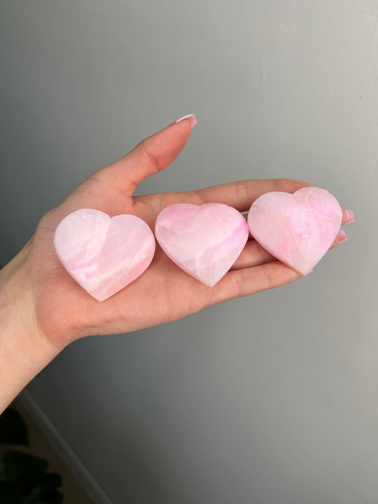 Pink Aragonite Heart