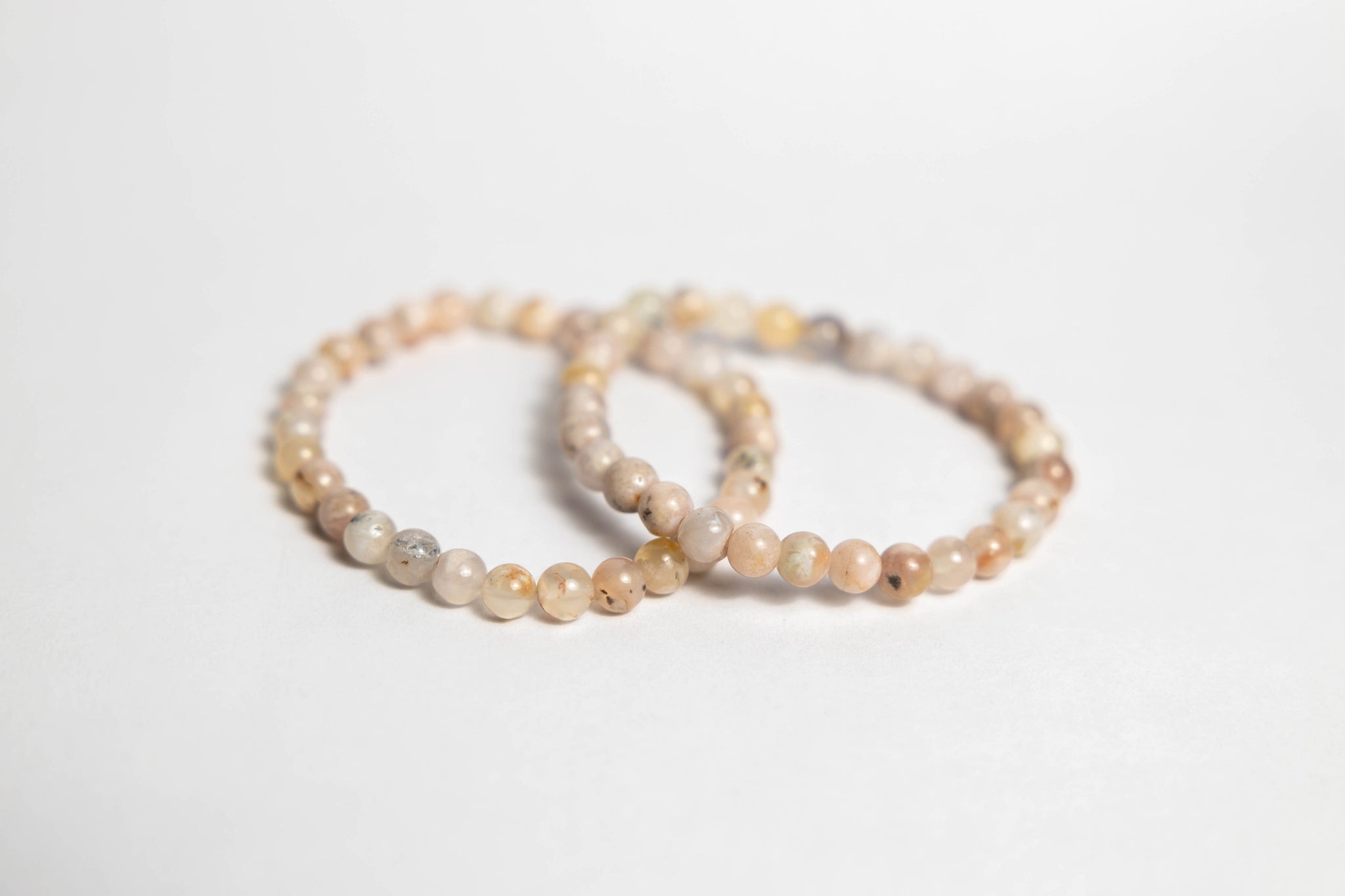 Flower Agate Bracelet - 6mm