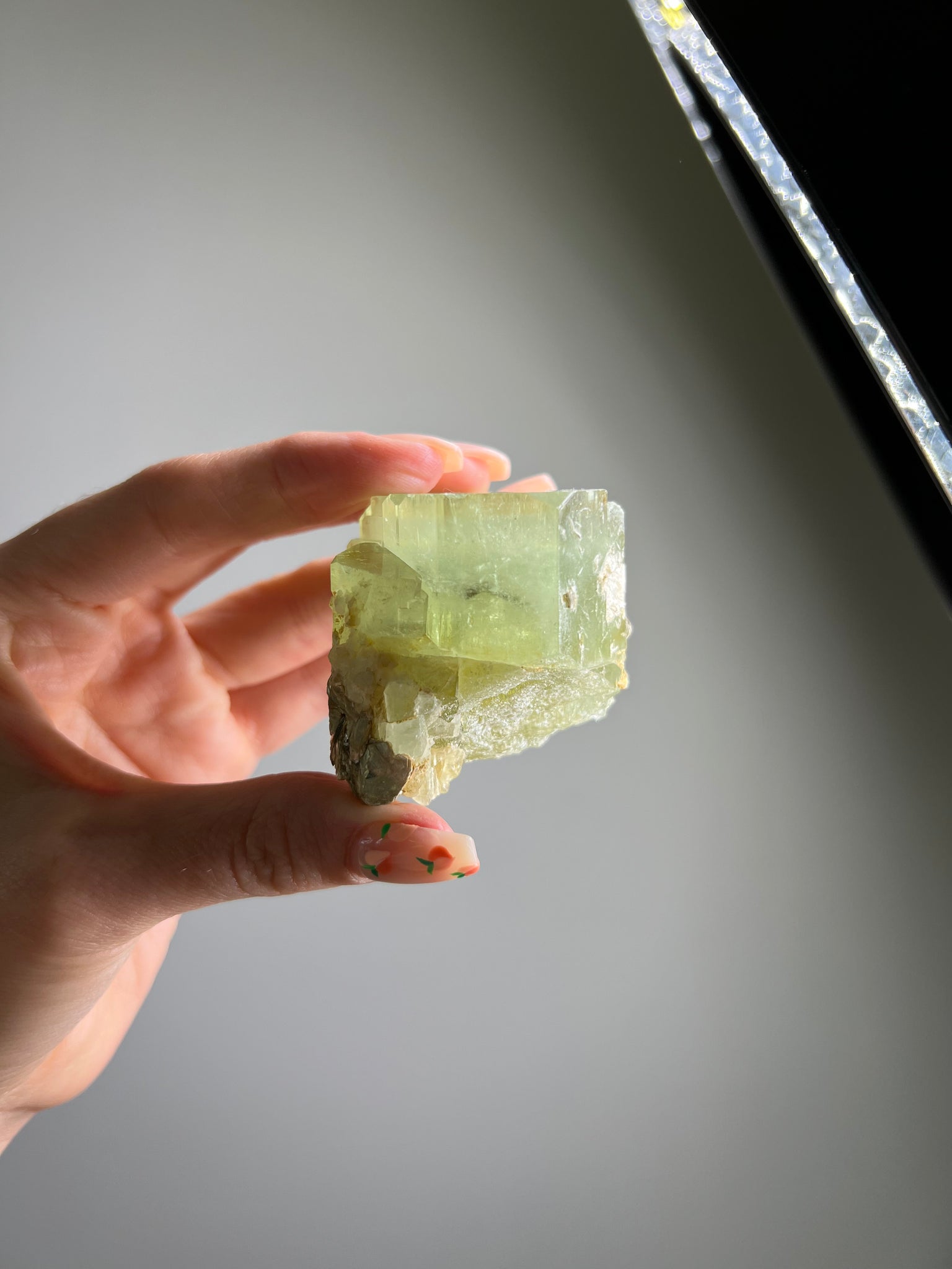 Green Beryl (Green Aquamarine) w/ Mica Specimen