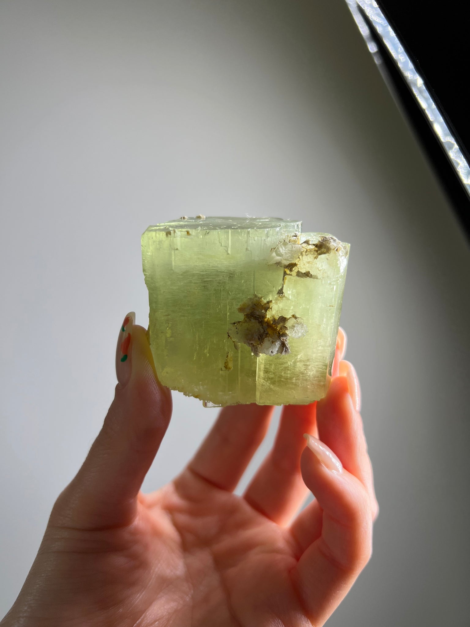 Green Beryl (Green Aquamarine) w/ Mica Specimen