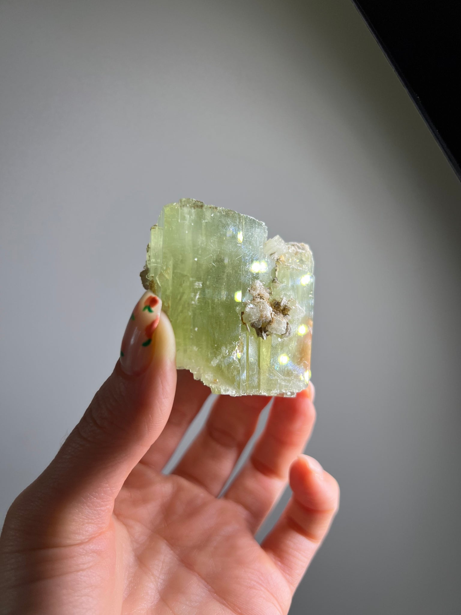 Green Beryl (Green Aquamarine) w/ Mica Specimen