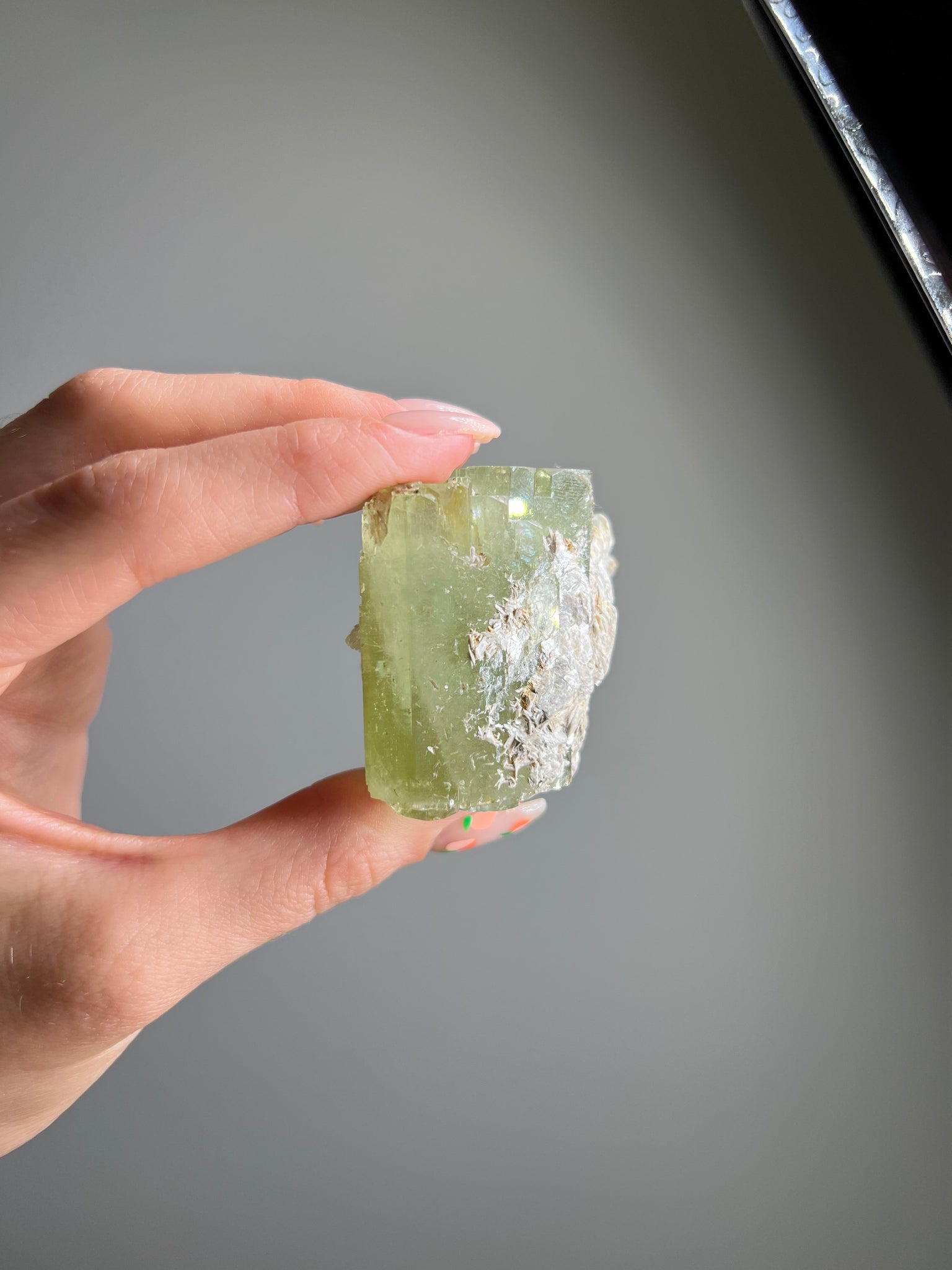 Green Beryl (Green Aquamarine) w/ Mica Specimen