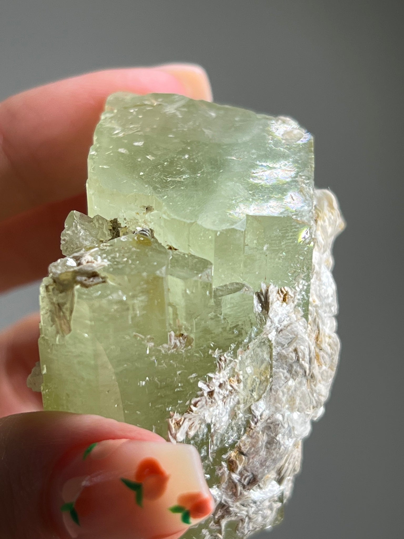 Green Beryl (Green Aquamarine) w/ Mica Specimen