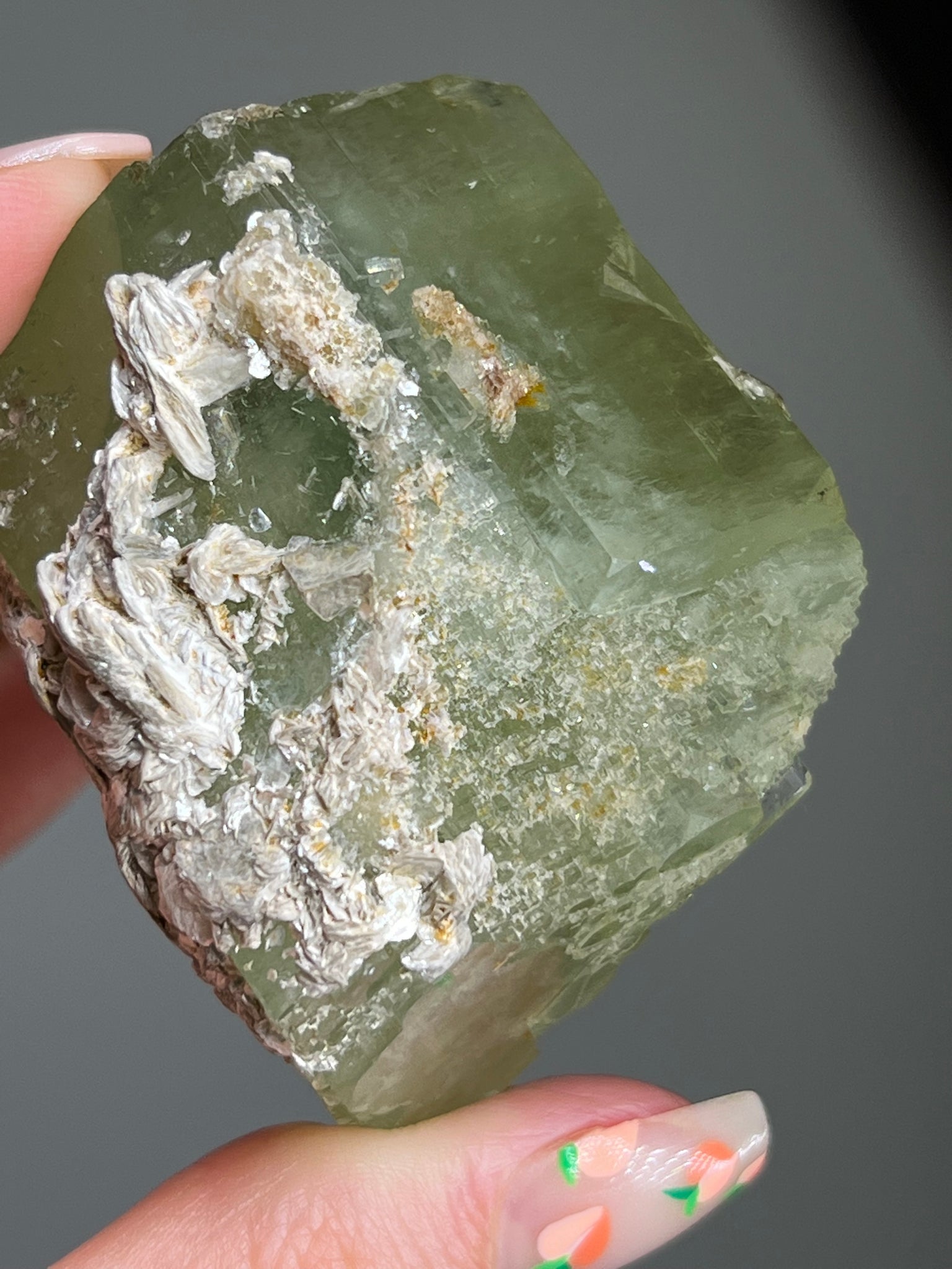 Green Beryl (Green Aquamarine) w/ Mica Specimen