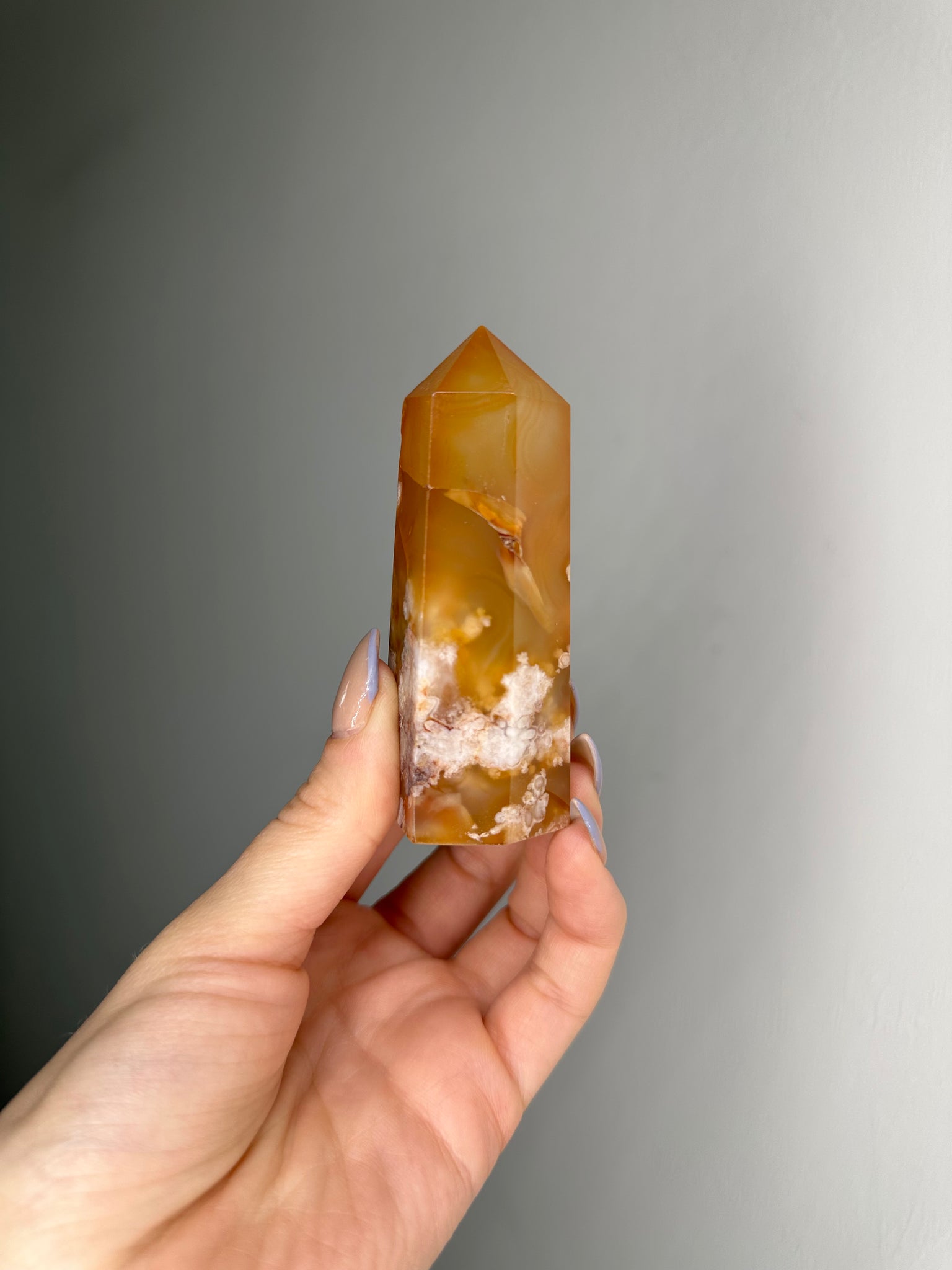 Carnelian w/ Flower Agate Point