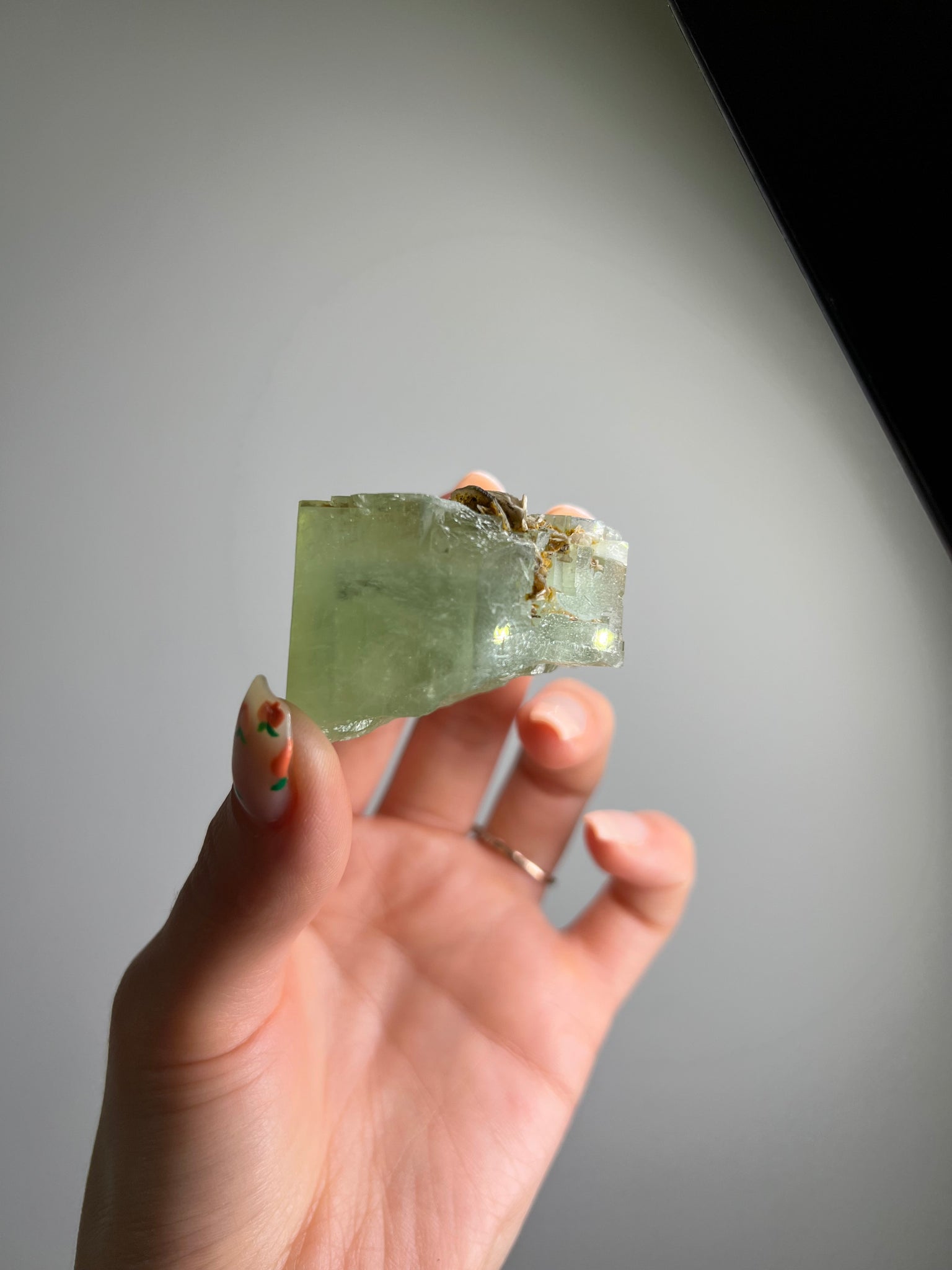 Green Beryl (Green Aquamarine) w/ Mica Specimen