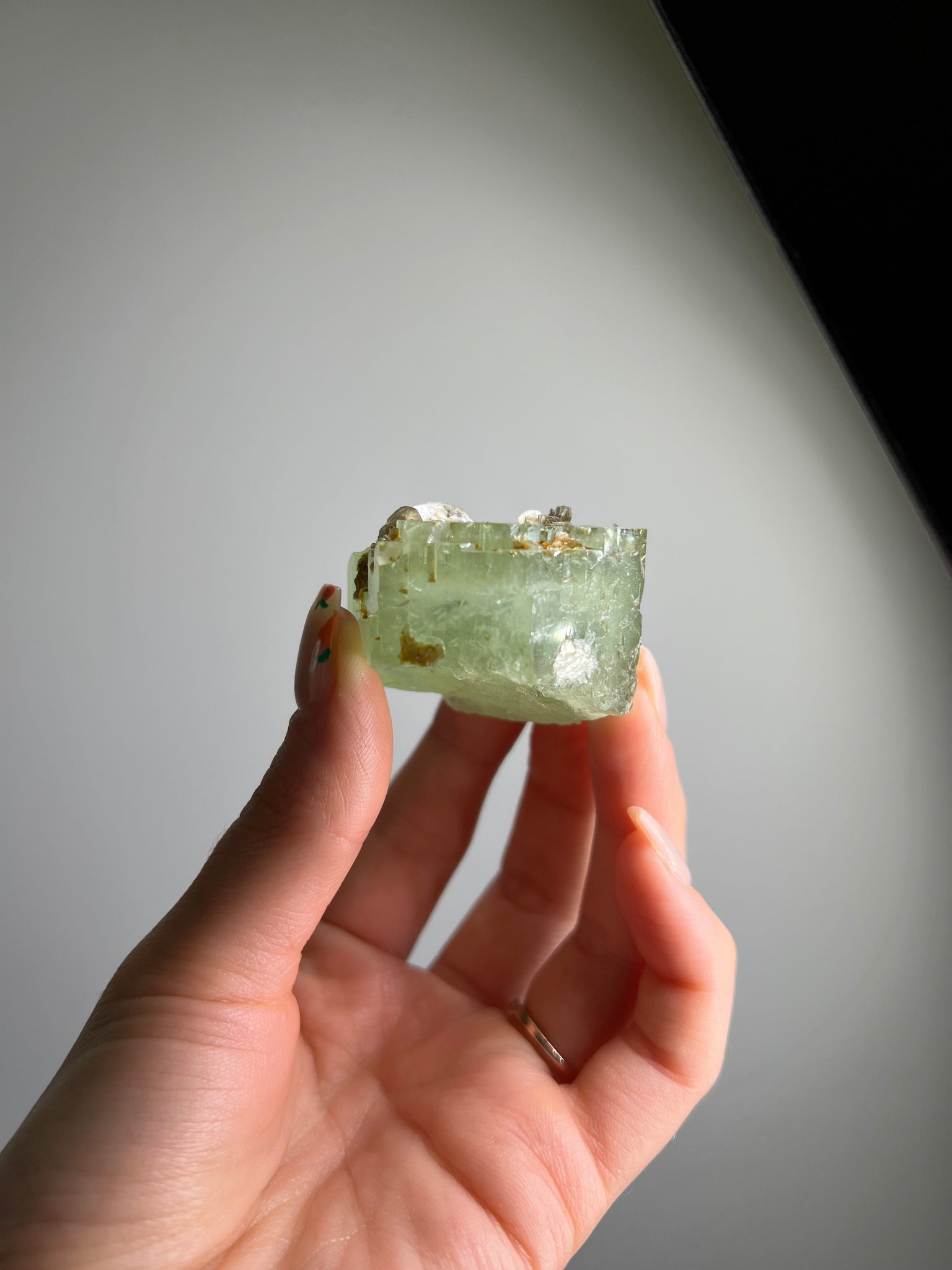 Green Beryl (Green Aquamarine) w/ Mica Specimen