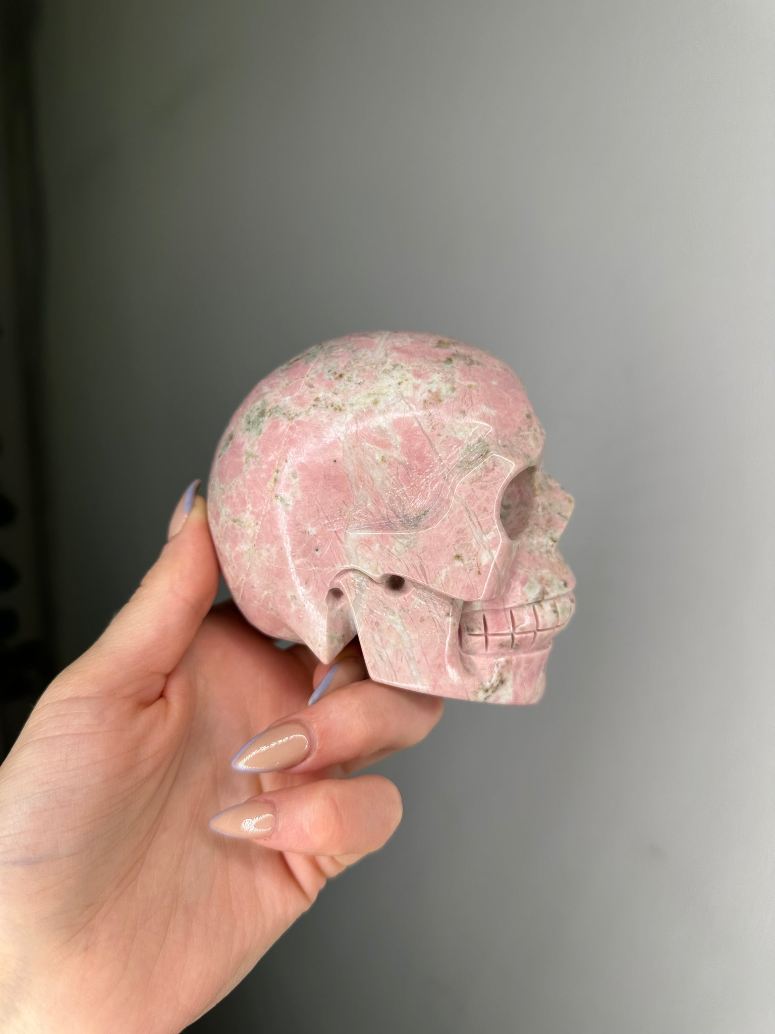 Peruvian Rhodonite Skull