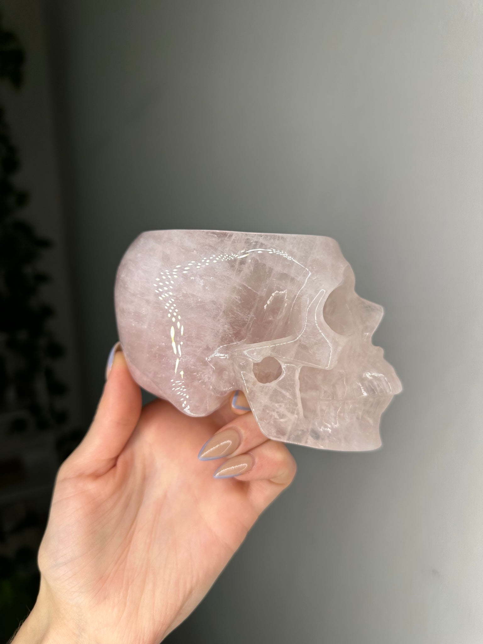 Rose Quartz Skull Bowl