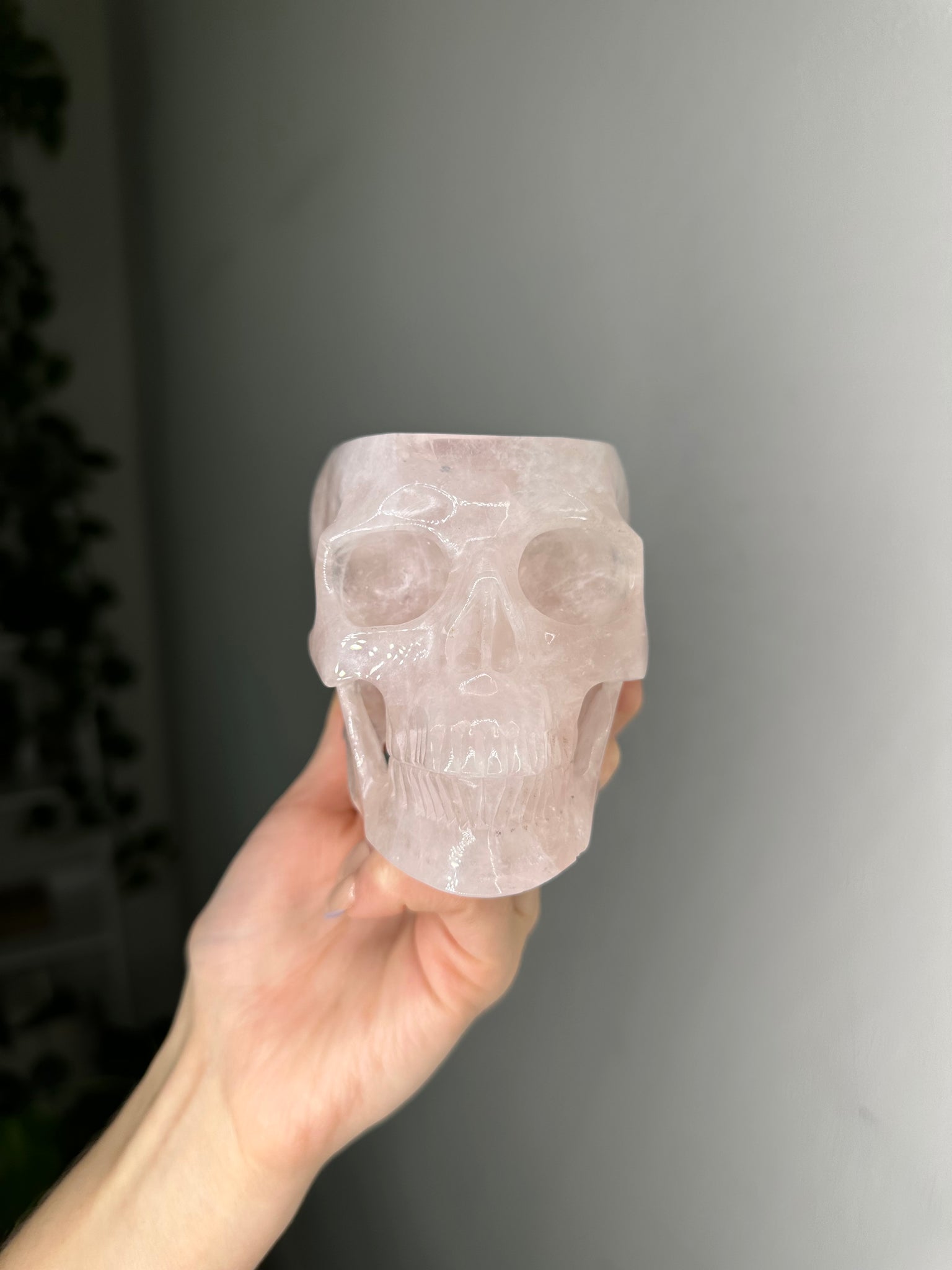Rose Quartz Skull Bowl
