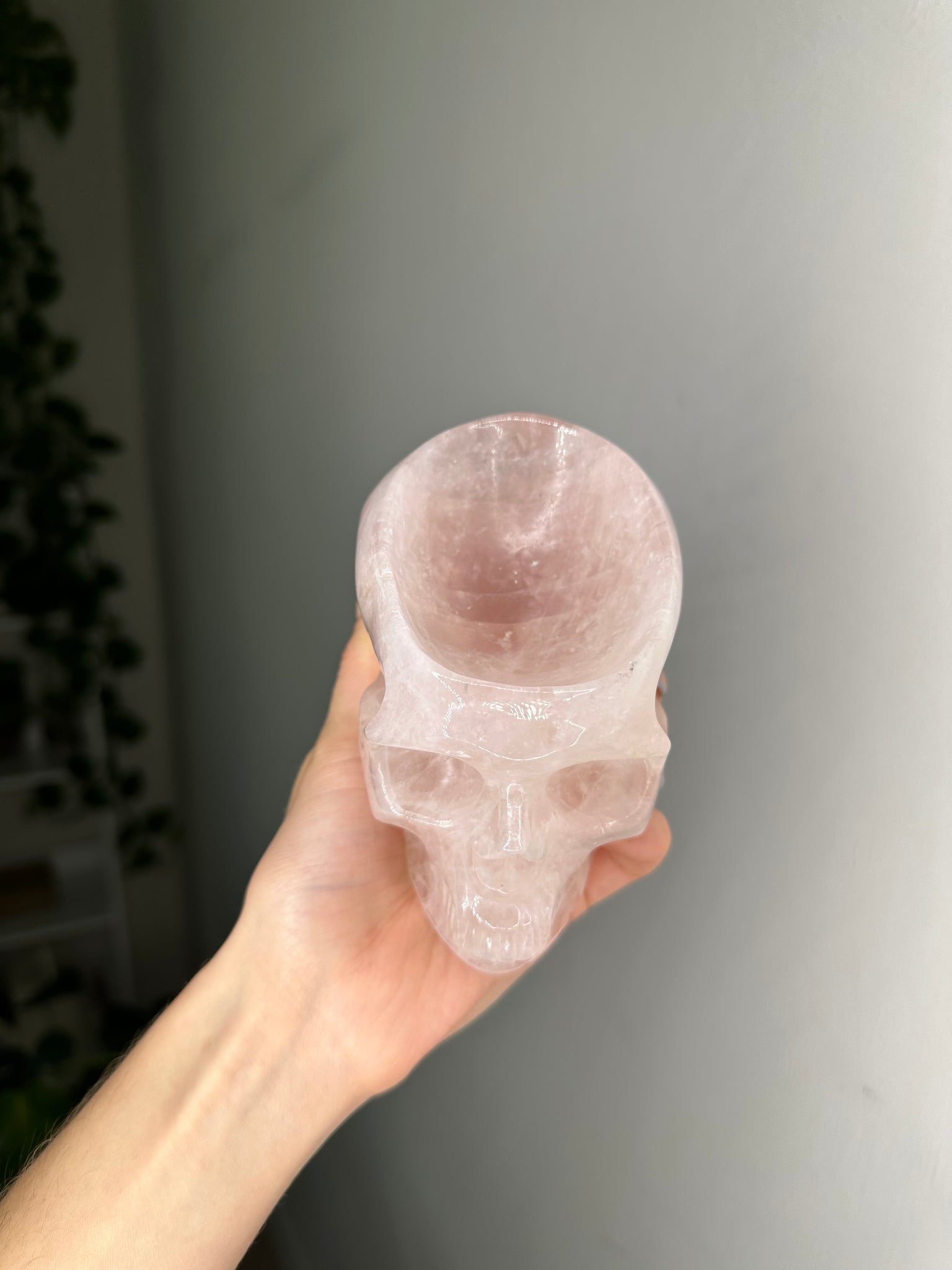 Rose Quartz Skull Bowl