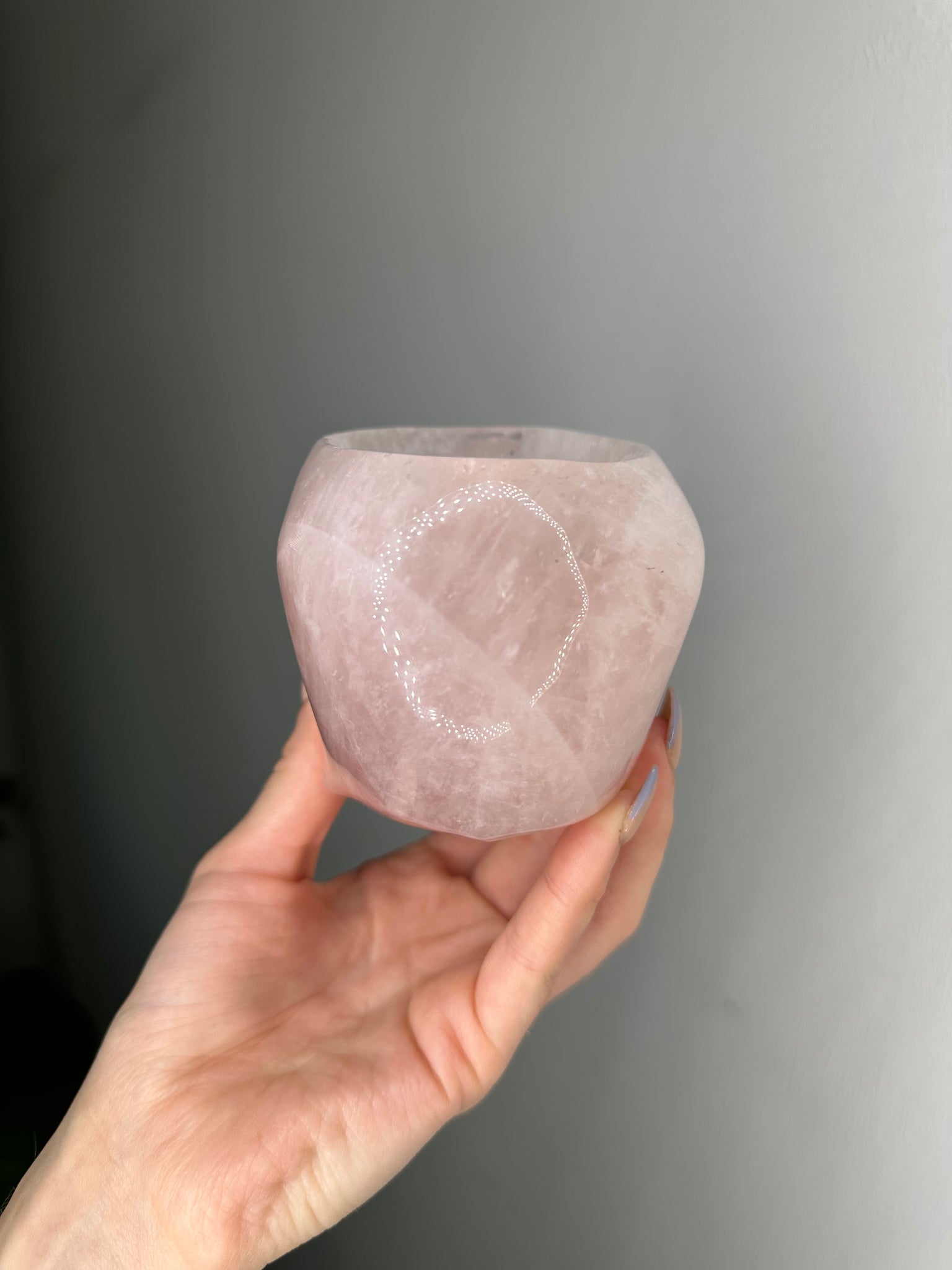 Rose Quartz Skull Bowl