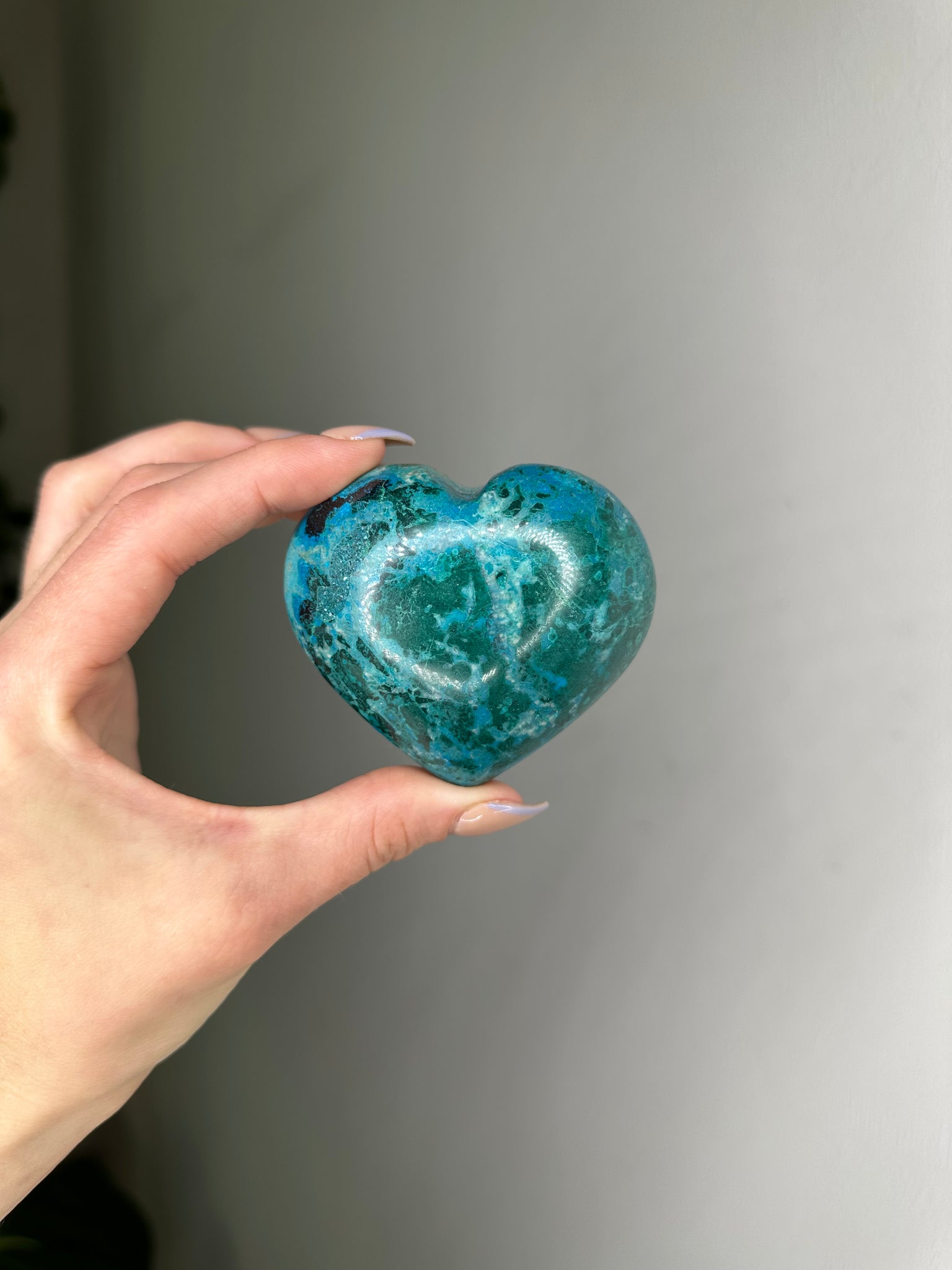Chrysocolla Heart