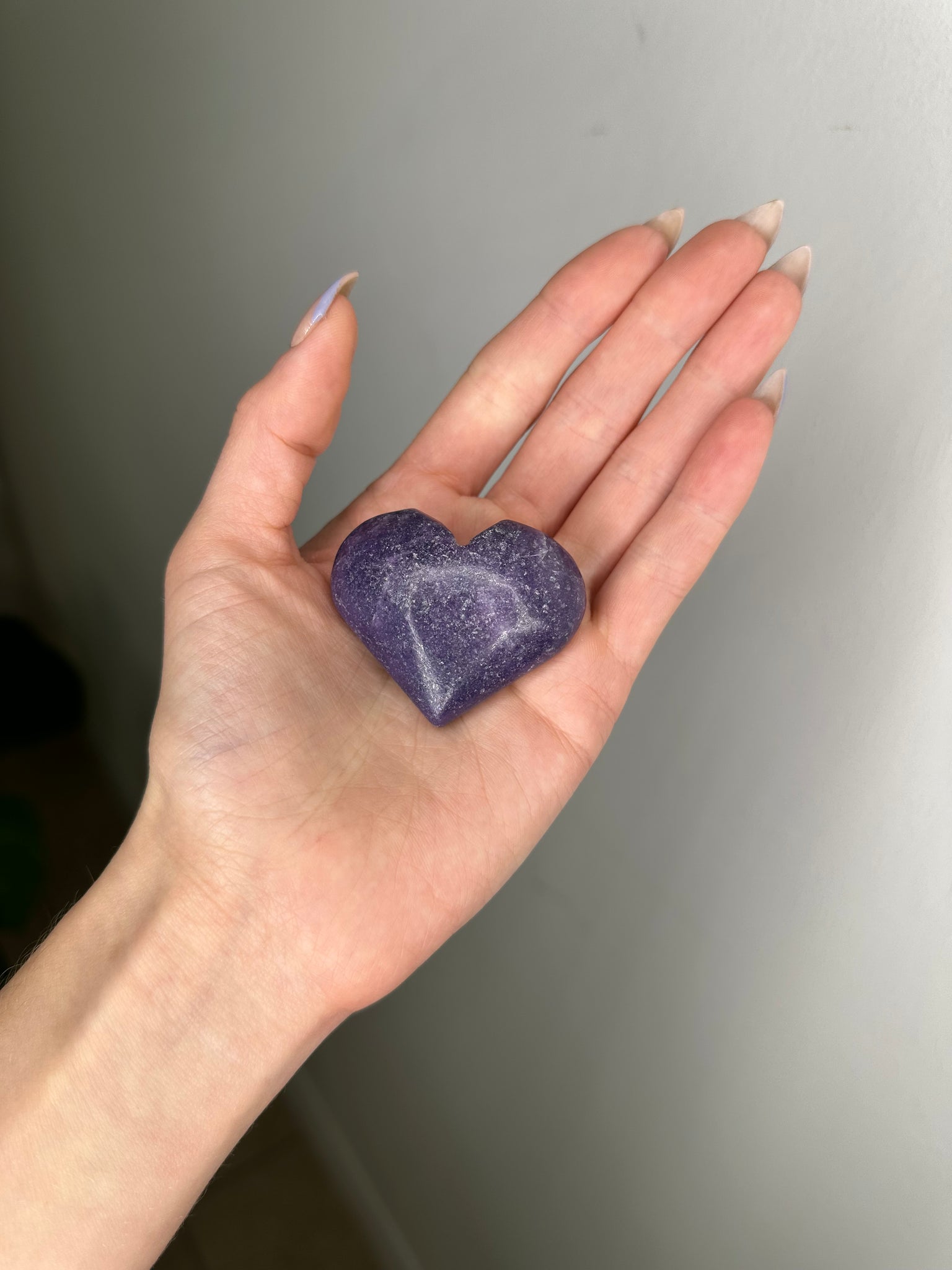 Lepidolite Heart