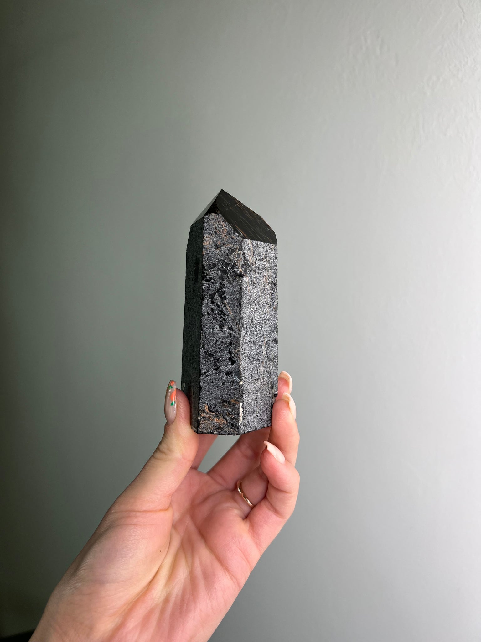 Obsidian w/ Iron Semi-Polished Tower