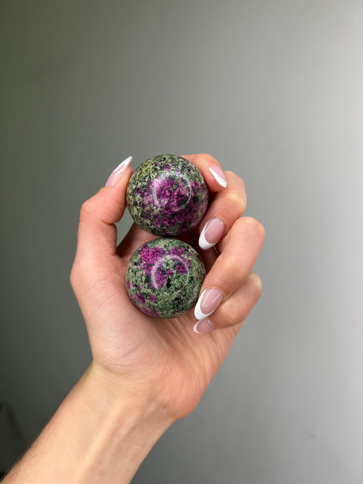 Ruby on Epidote Sphere