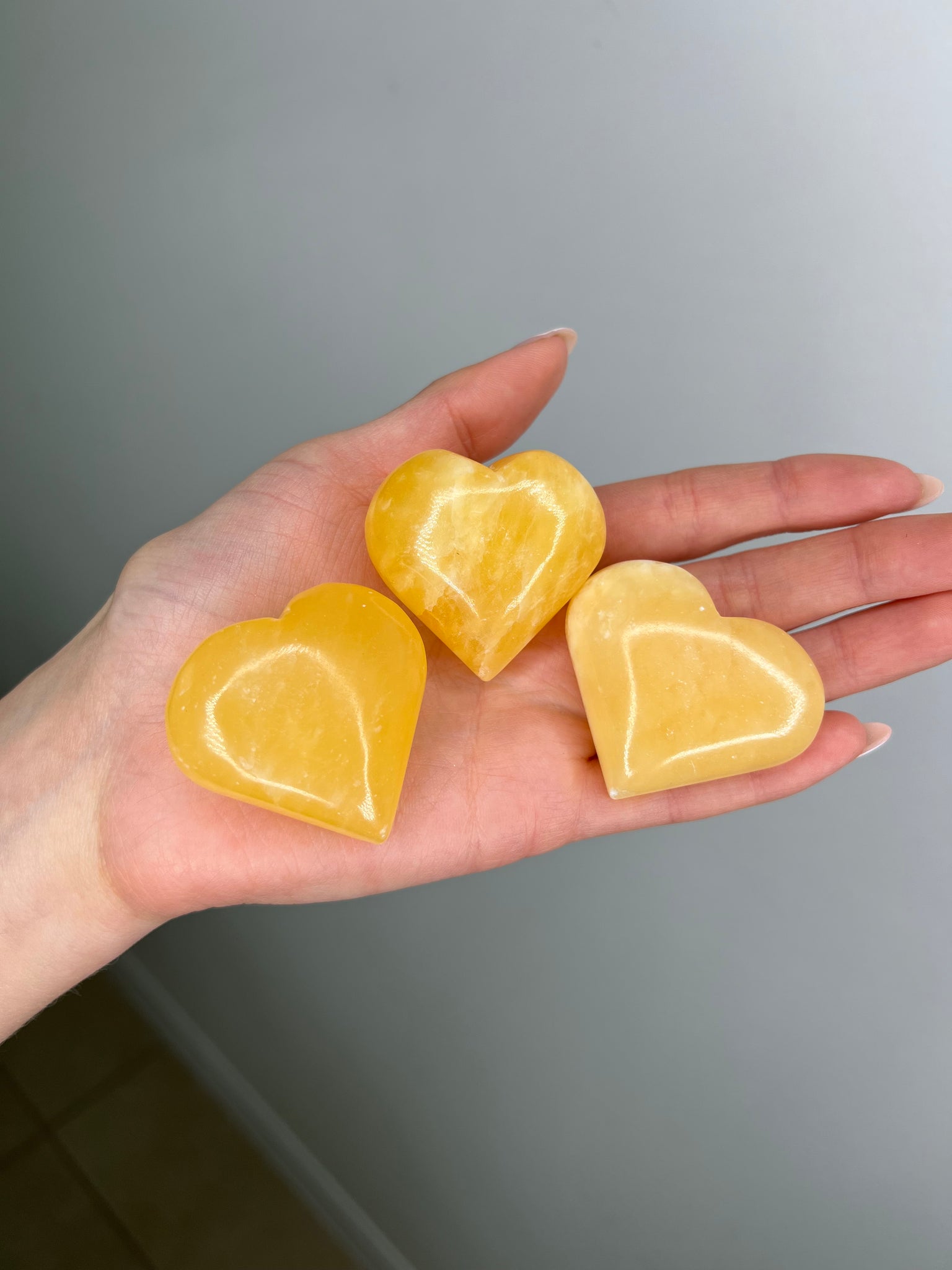 Orange Calcite Heart