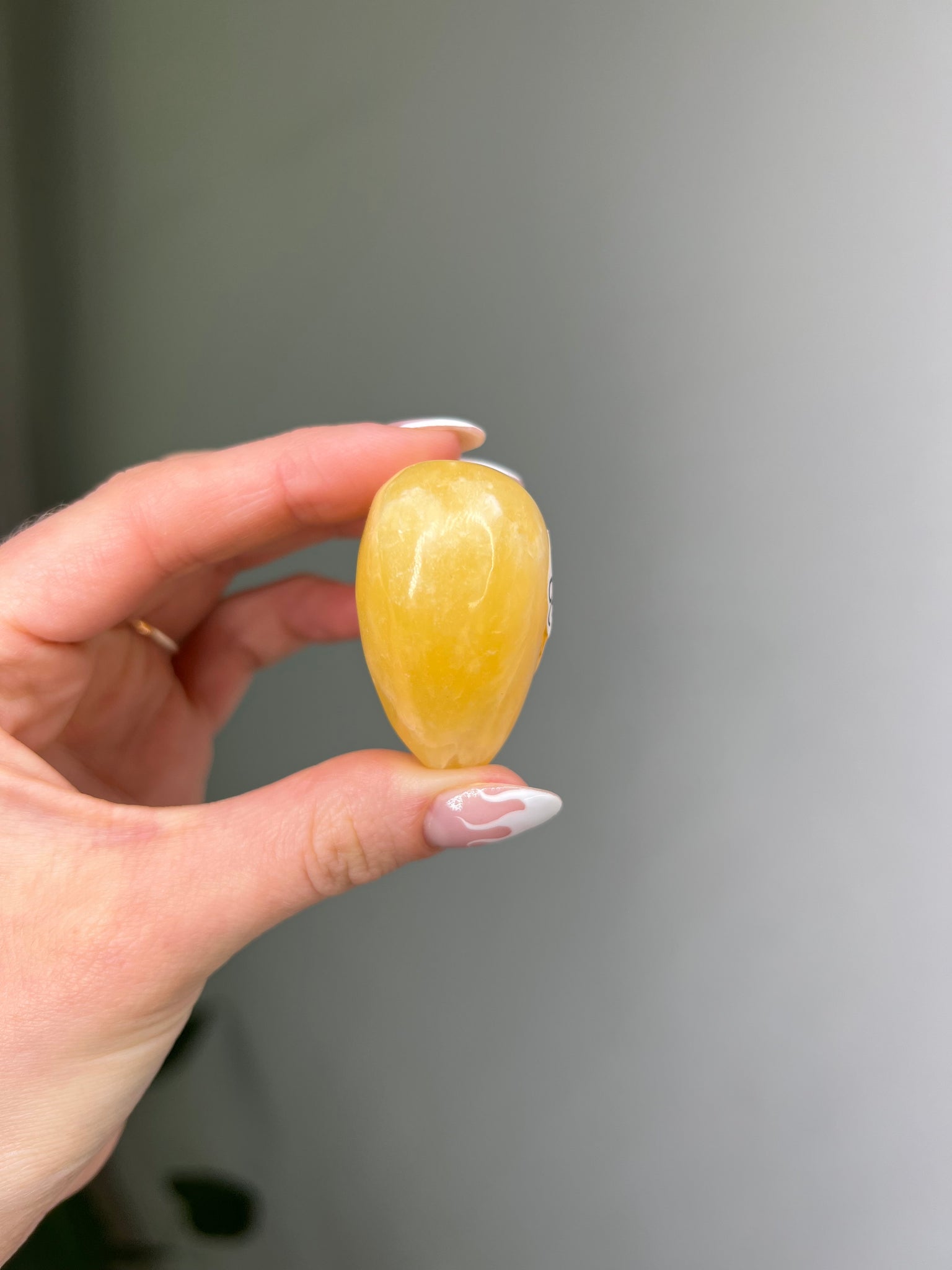 Orange Calcite Heart