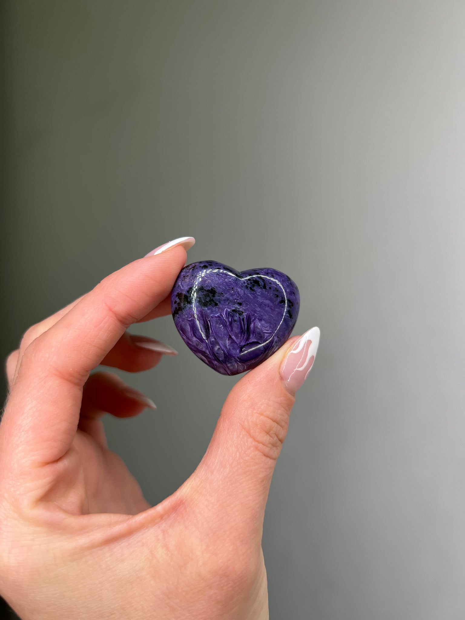 Charoite Heart
