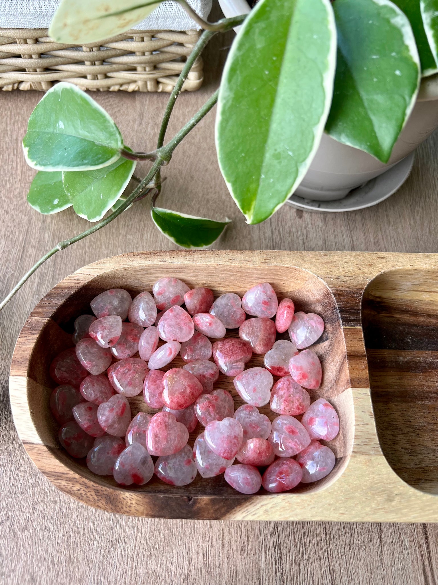 Rhodonite on Quartz Heart - Add-On